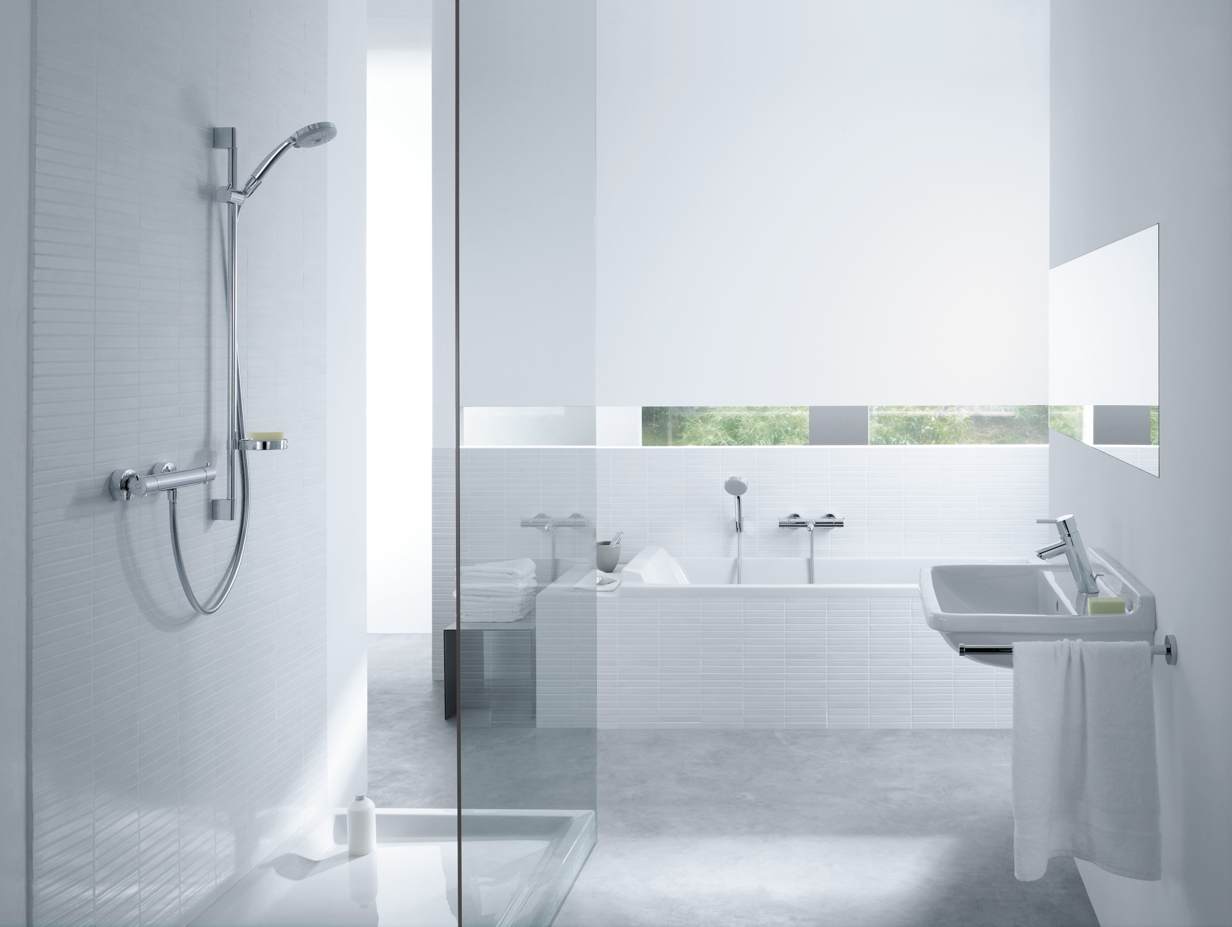Hansgrohe Croma Multi 100 brusesæt med Ecostat Comfort termostat, krom