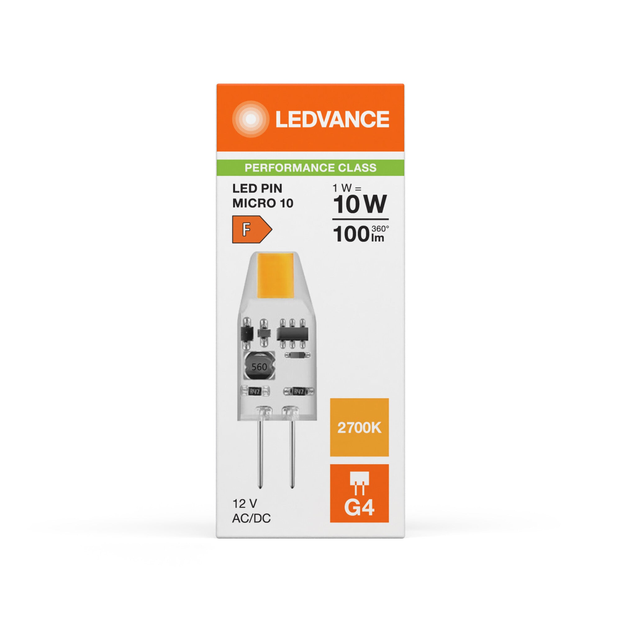 LED PIN MICRO KLAR 1W/827 (10W) G4
