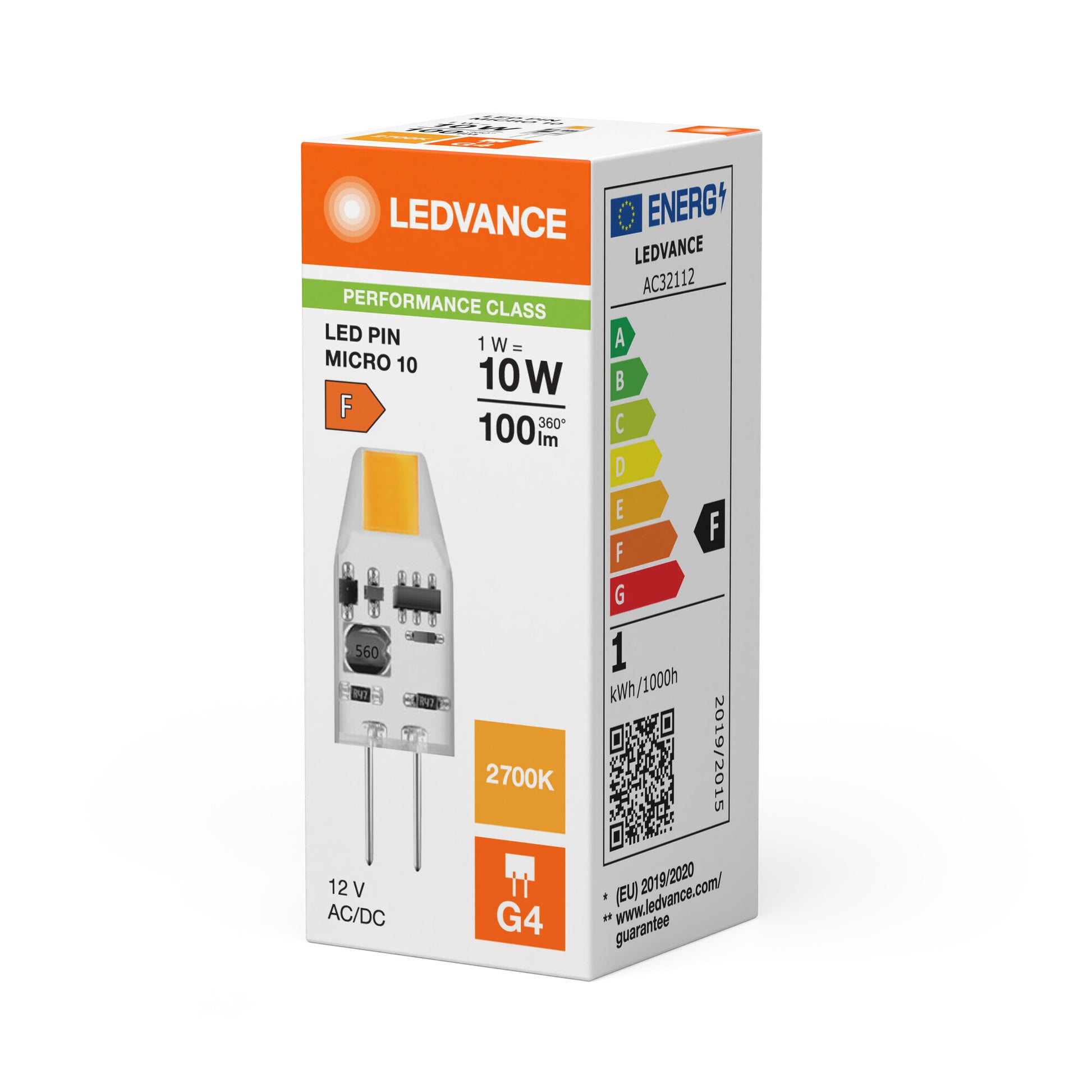 LED PIN MICRO KLAR 1W/827 (10W) G4