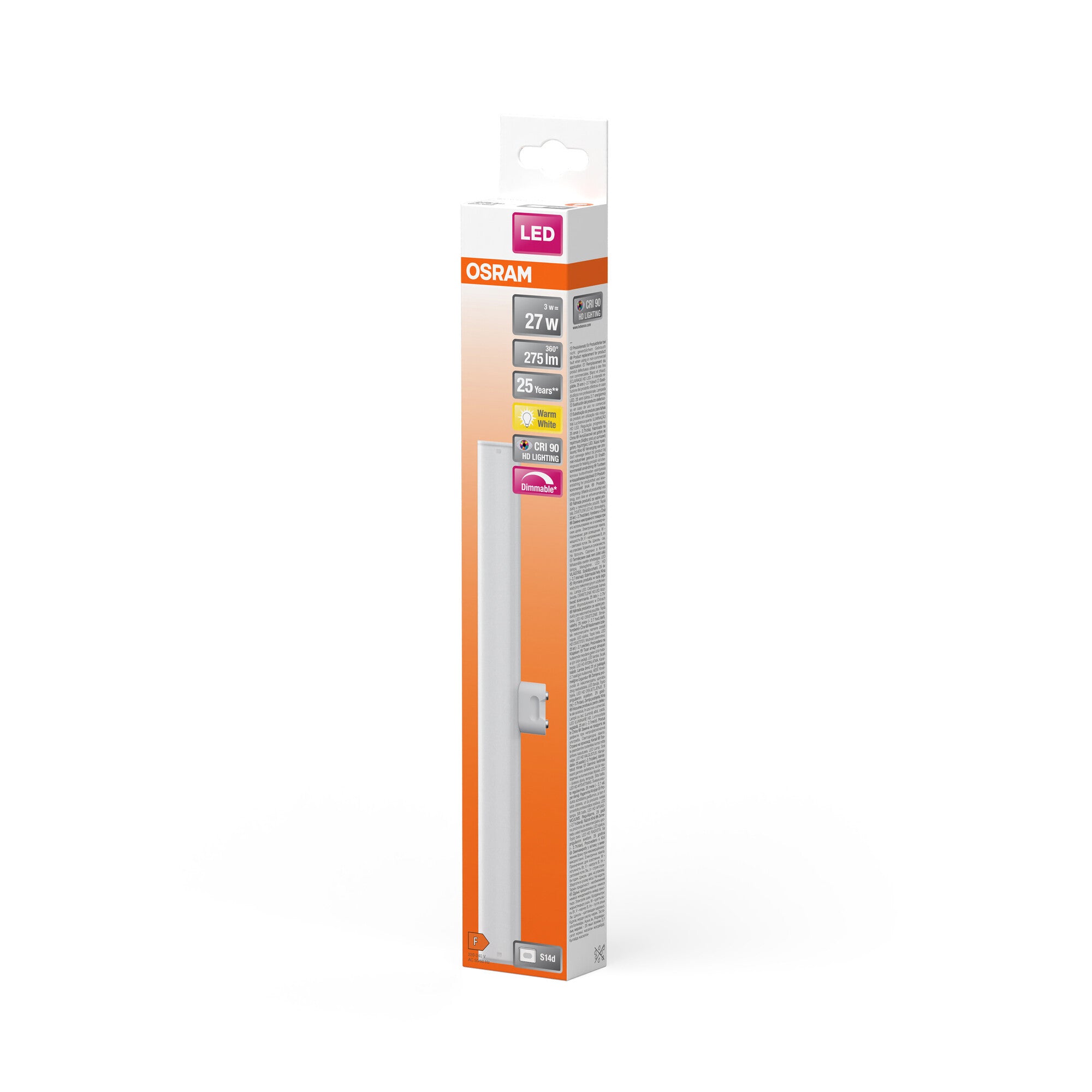 LEDINESTRA MAT 3,1W/827 (27W) S14D DIM