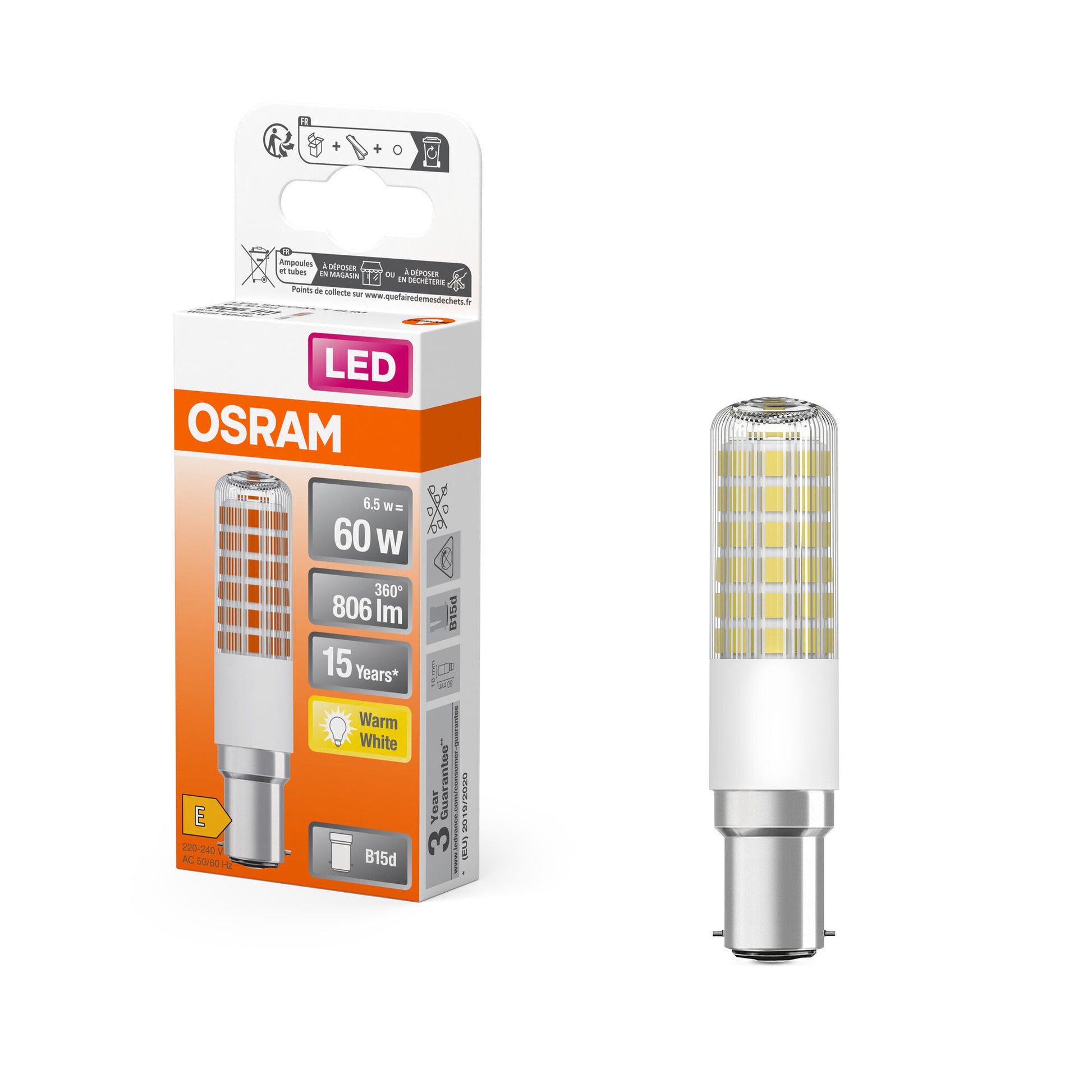 T SLIM KLAR 60 6,5W 827 B15D