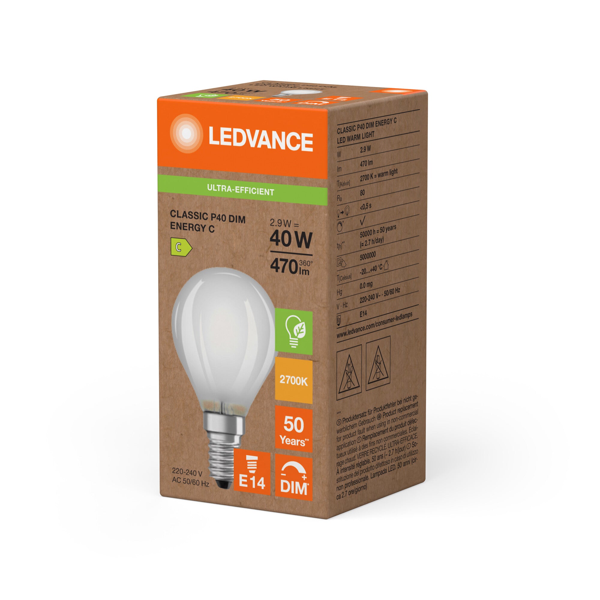 LED KRO MT 2,9W/827 (40W) E14 ENGKL C D