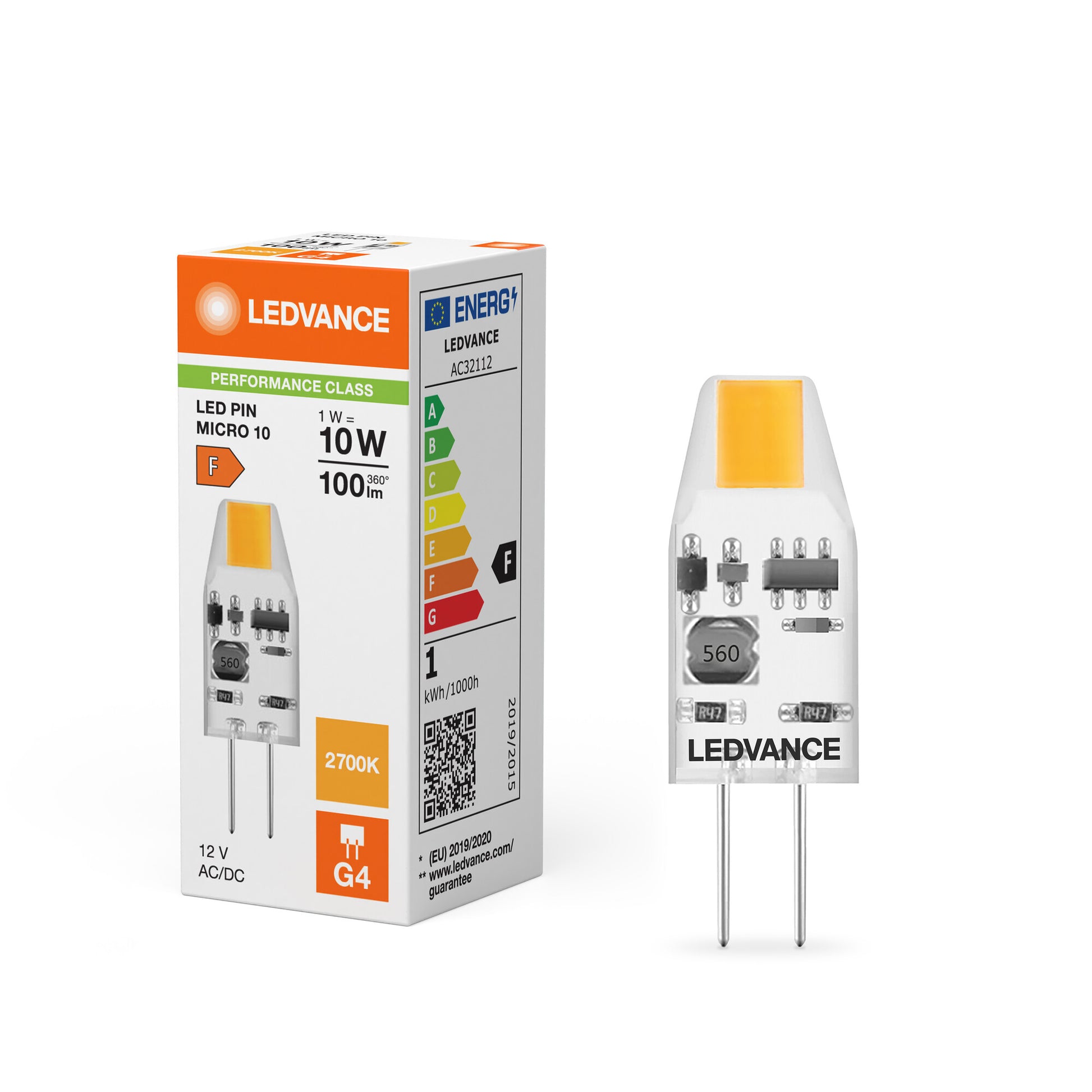 LED PIN MICRO KLAR 1W/827 (10W) G4