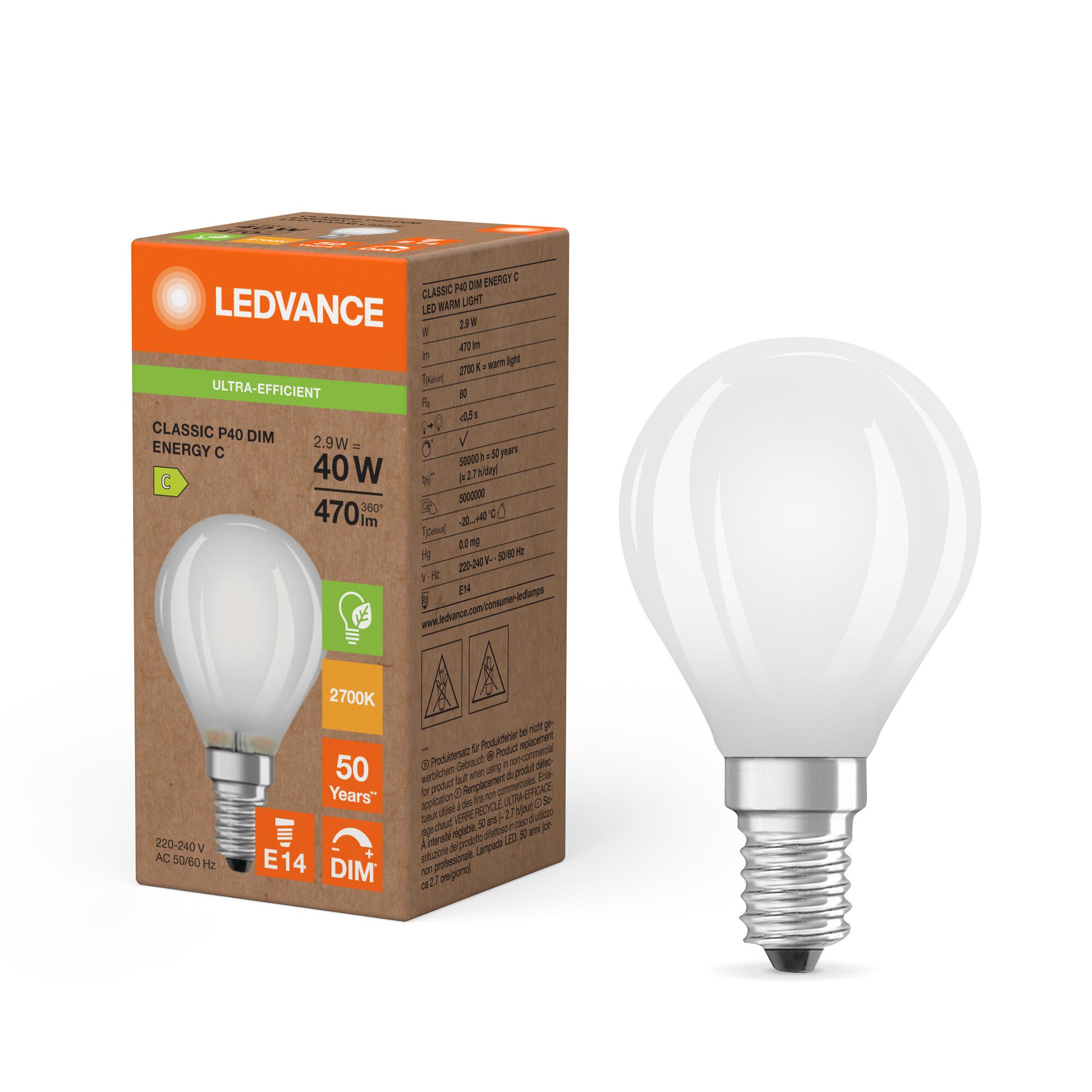 LED KRO MT 2,9W/827 (40W) E14 ENGKL C D