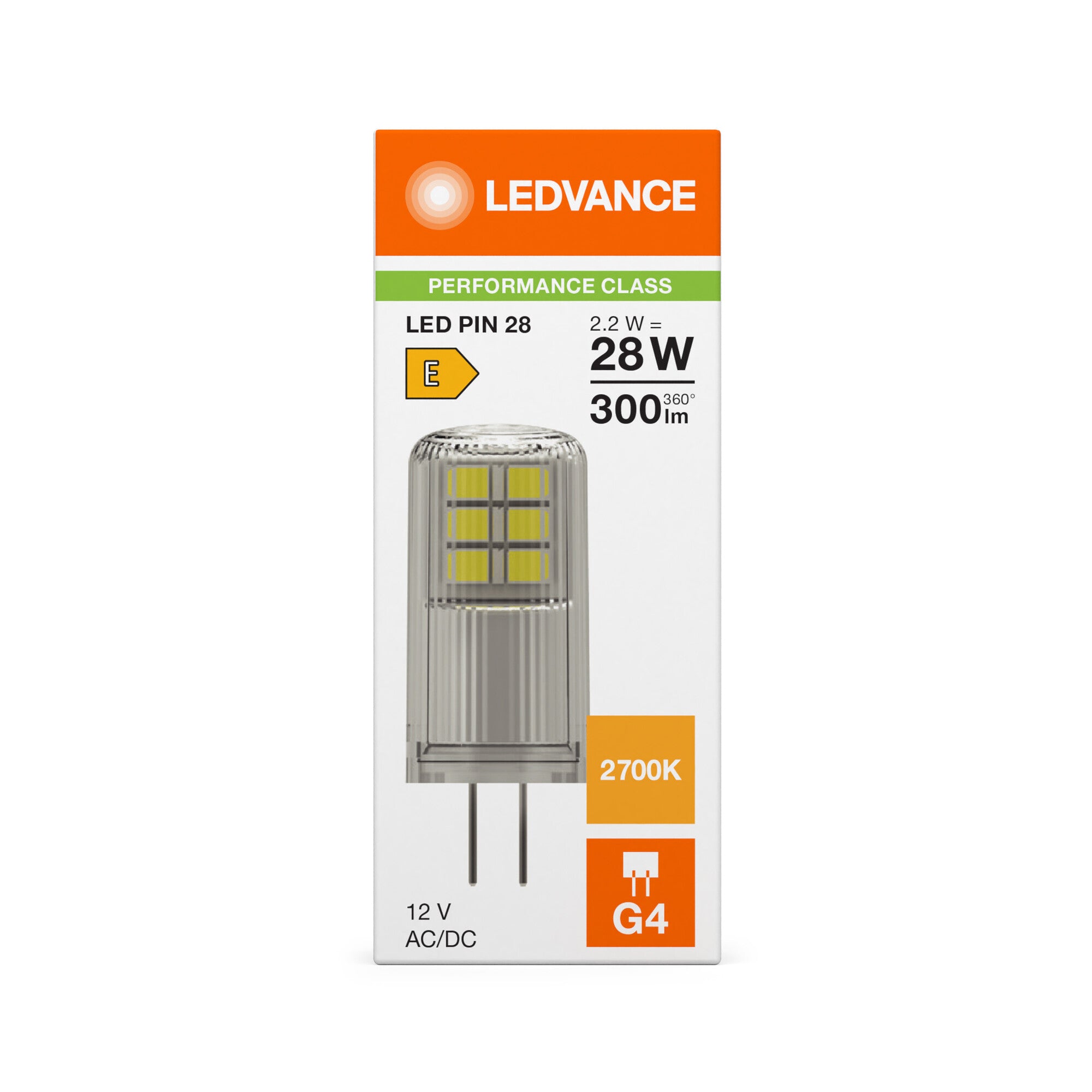 LED PIN KLAR 2,2W/827 (30W) G4