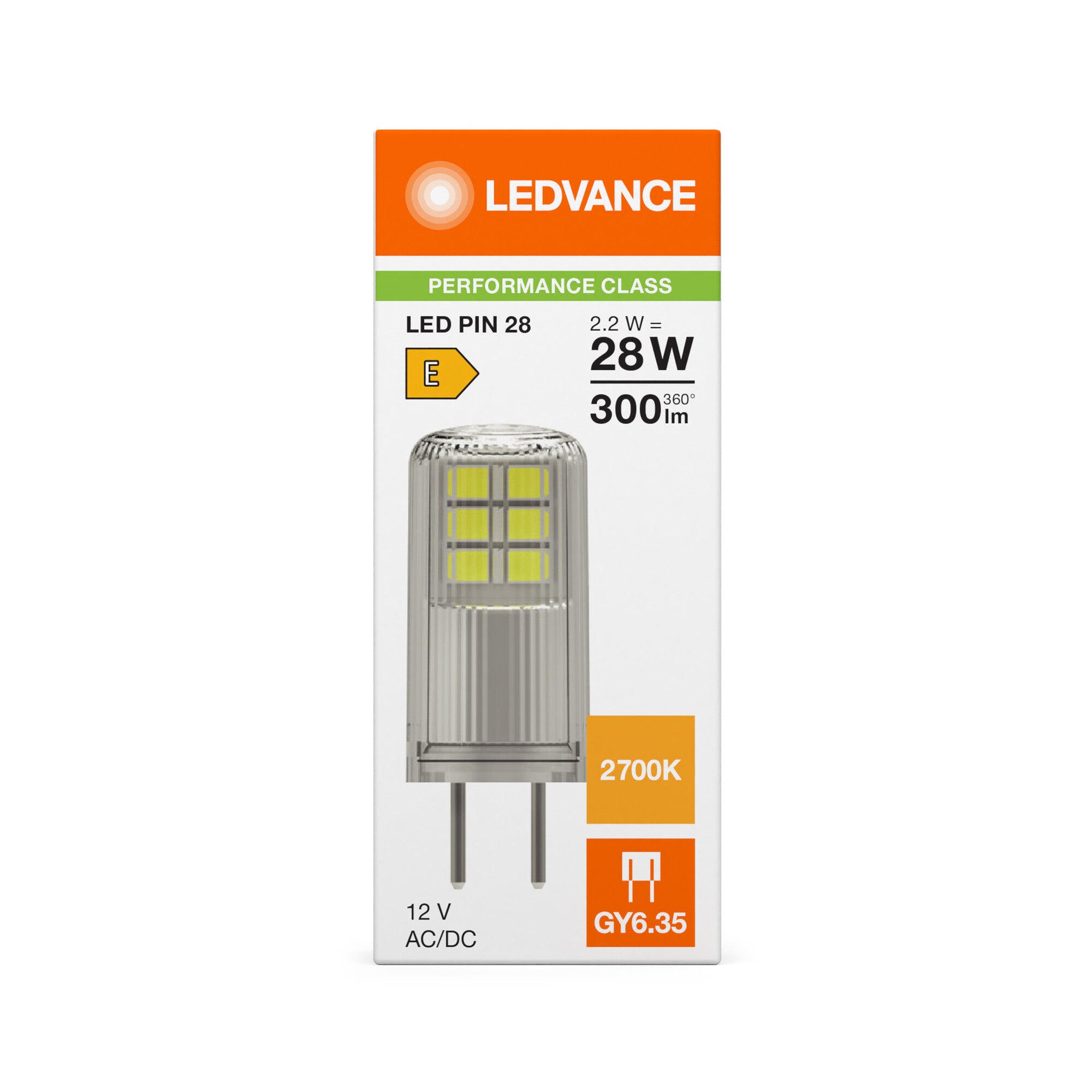 LED PIN KLAR 2,6W/827 (30W) GY6,35