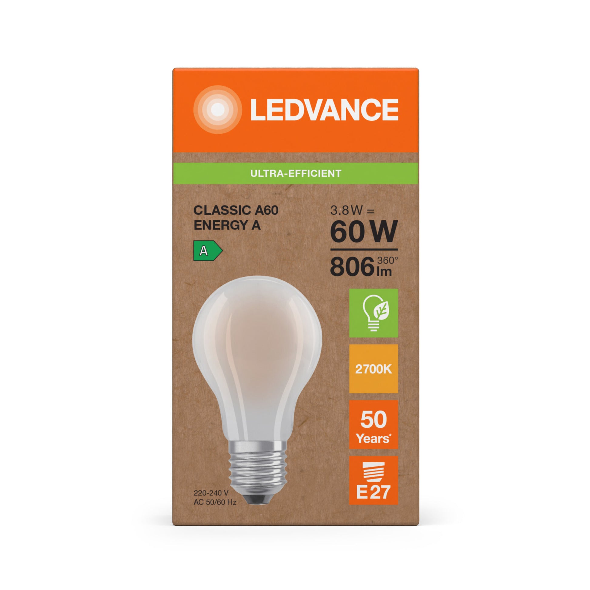 STD MAT 60 3,8W 827 E27 (A)