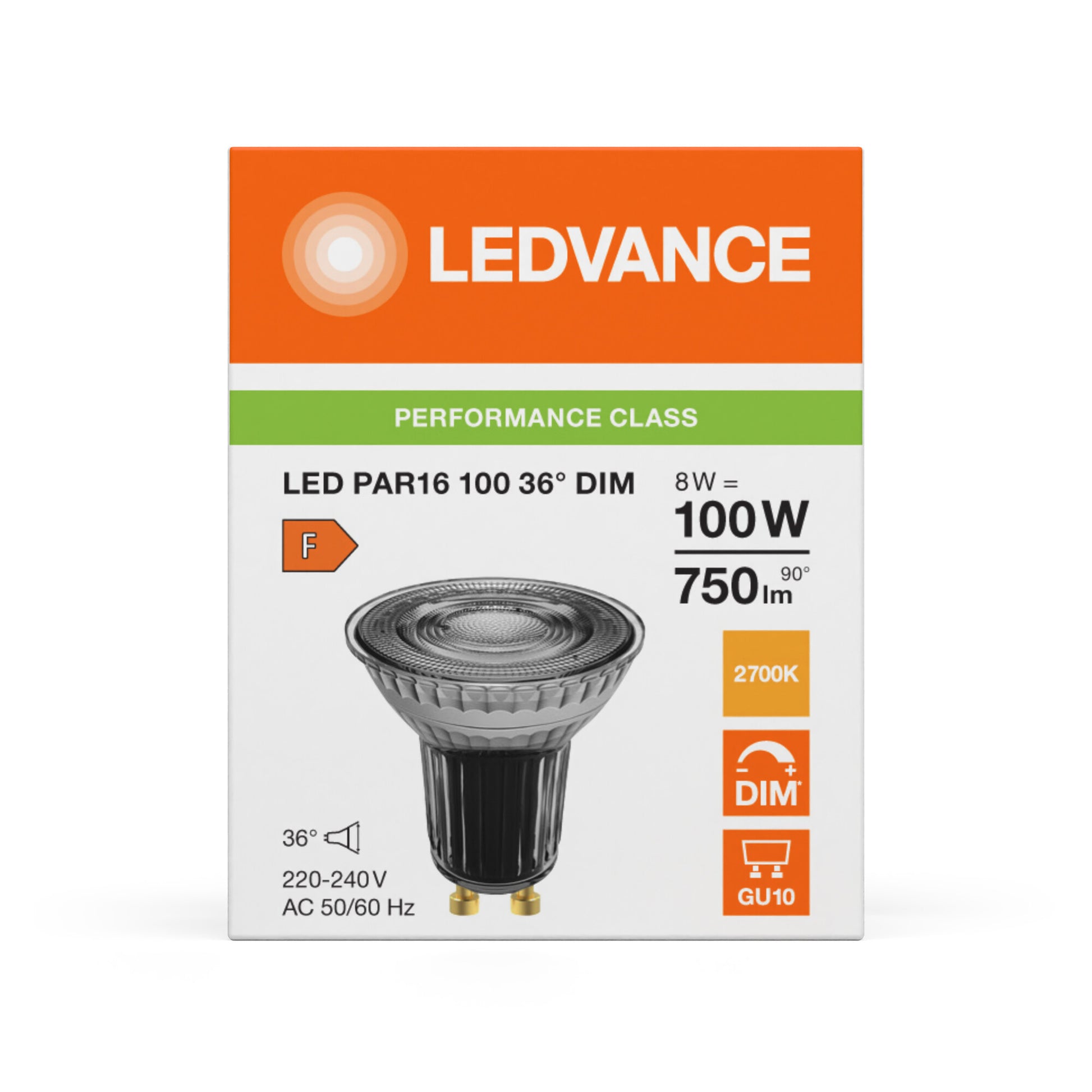LED PAR16 100 8W 827 GU10