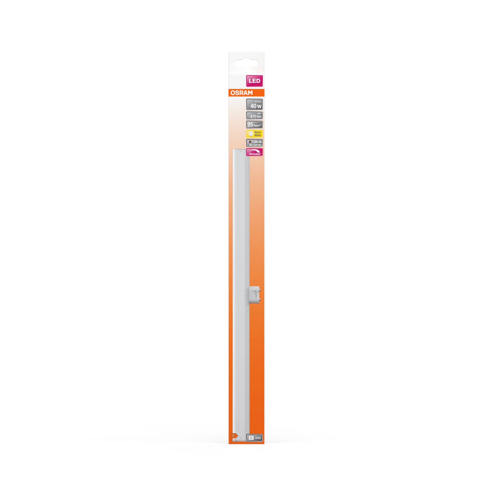 LEDINESTRA MAT 4,9W/827 (40W) S14D DIM