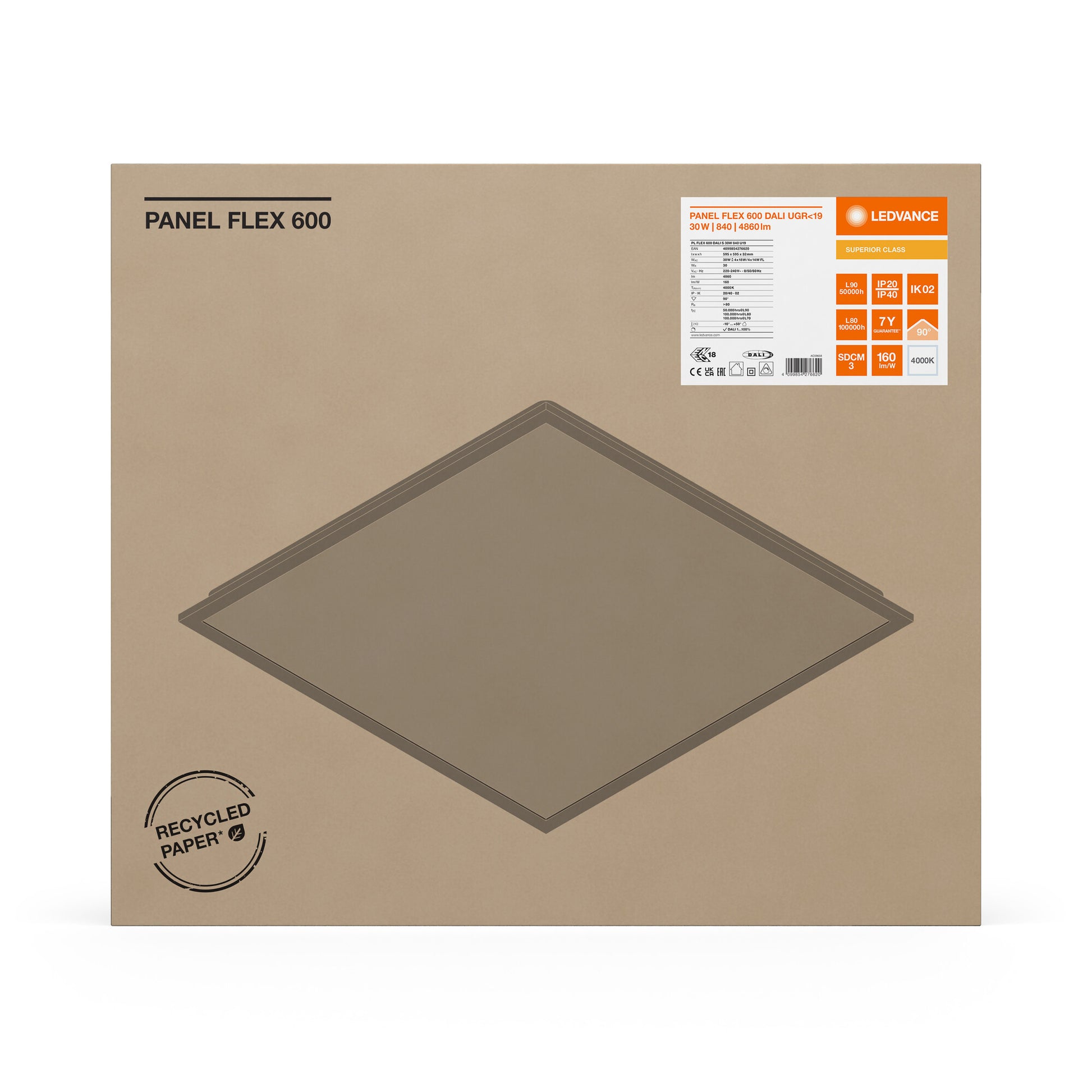 PANEL FLEX DALI 30W/840 60X60