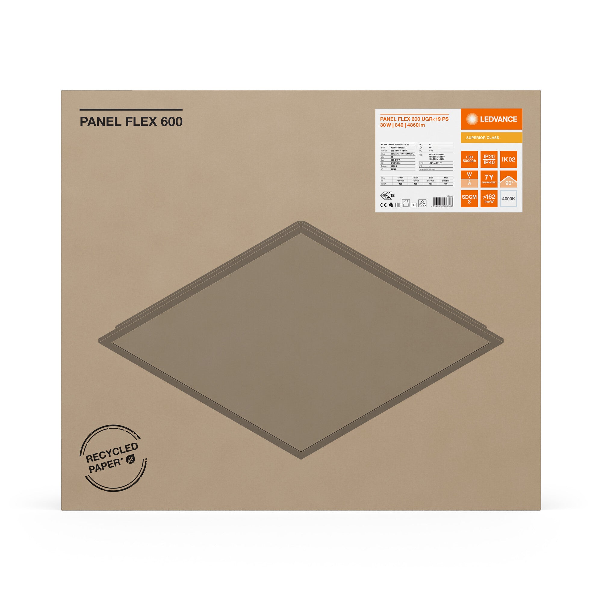 PANEL FLEX PS 30W/840 60X60