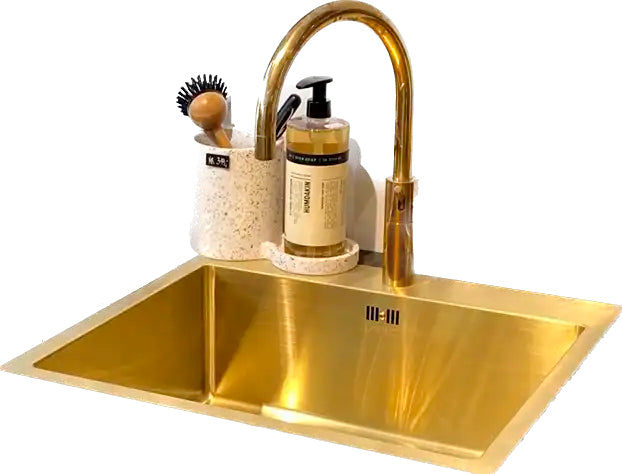 Lavabo Kubus 540 Soft køkkenvask, messing