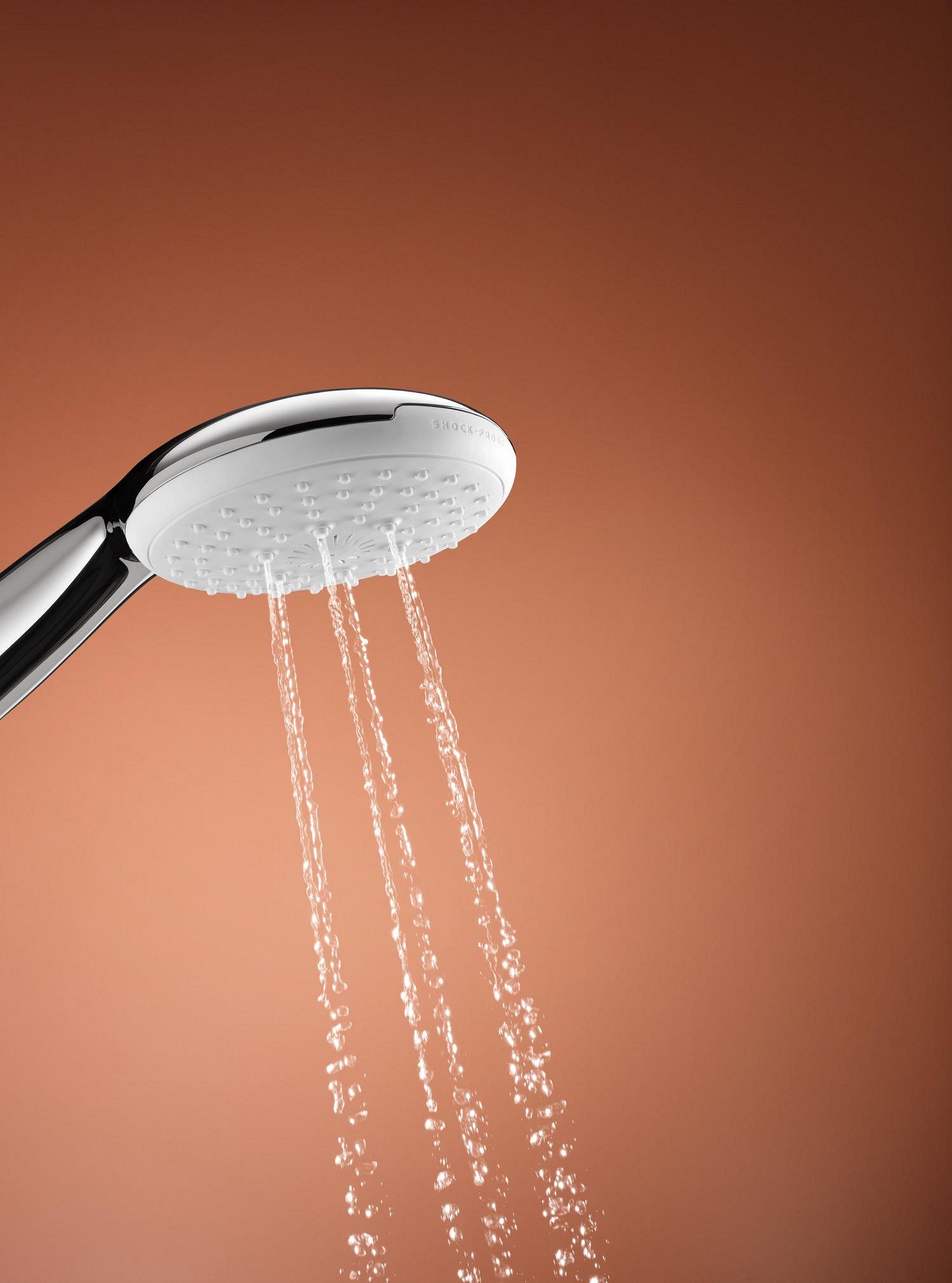 Grohe Tempesta 110 brusersæt med fast holder, 3 sprays, Chrome, 1500mm, 7,4L/min