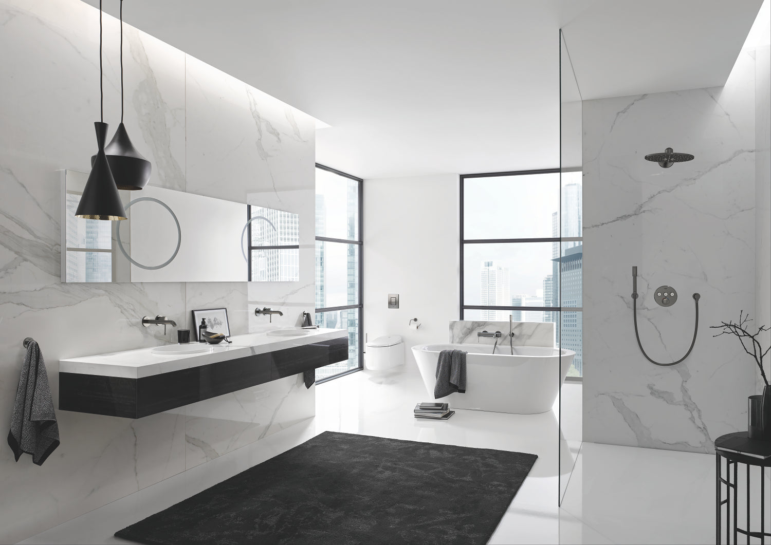 Grohe Essentials Håndklædekrog, børstet hard graphite