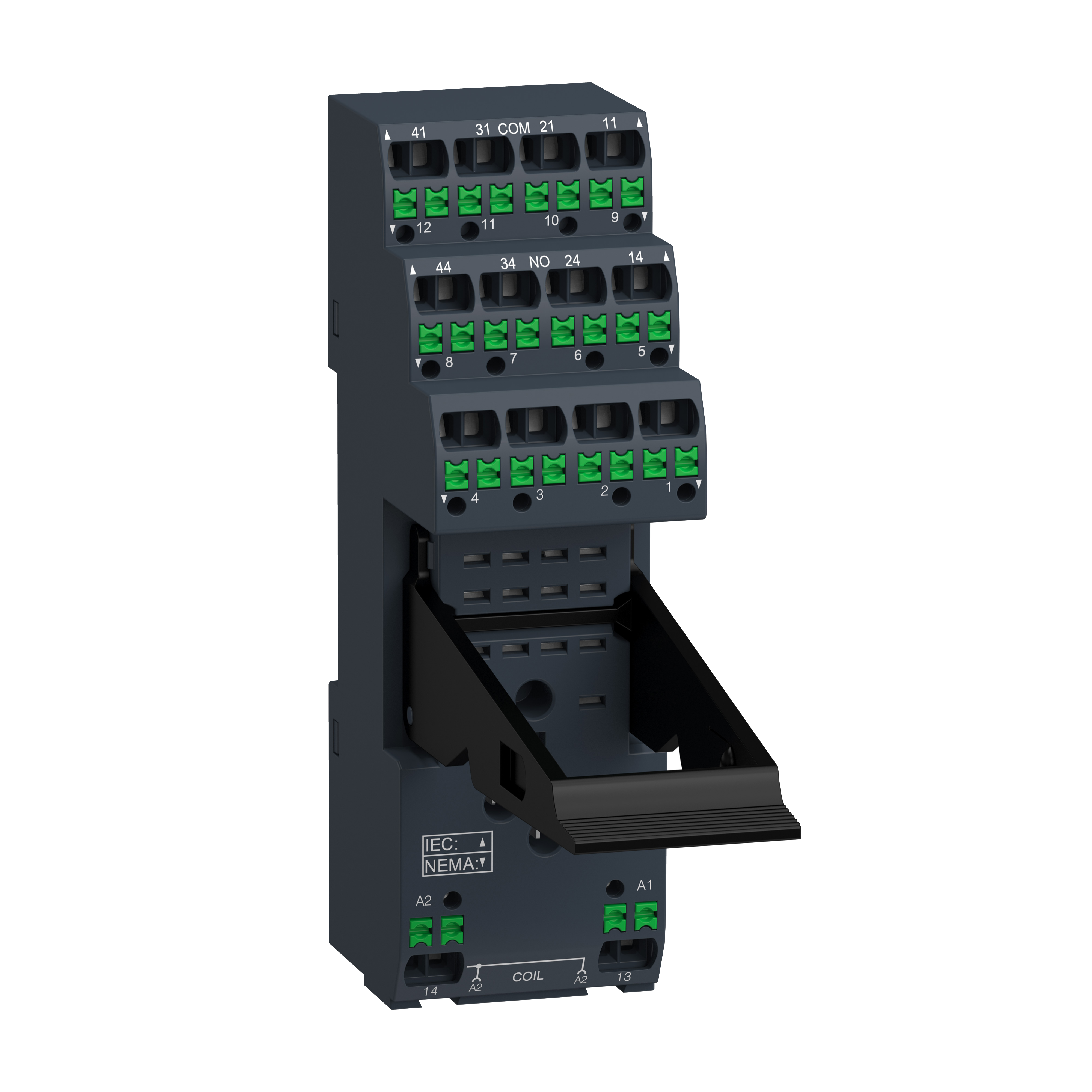SOKKEL FOR RXM 2/4 C/O MED PUSH-IN