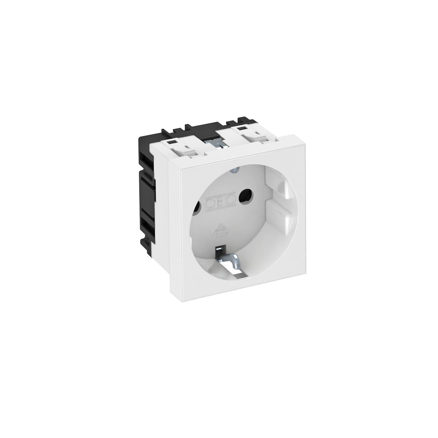 <p>Stikkontakt til Schuko 0,1 STD-D0 RW1, Schuko, hvid RAL9010</p>