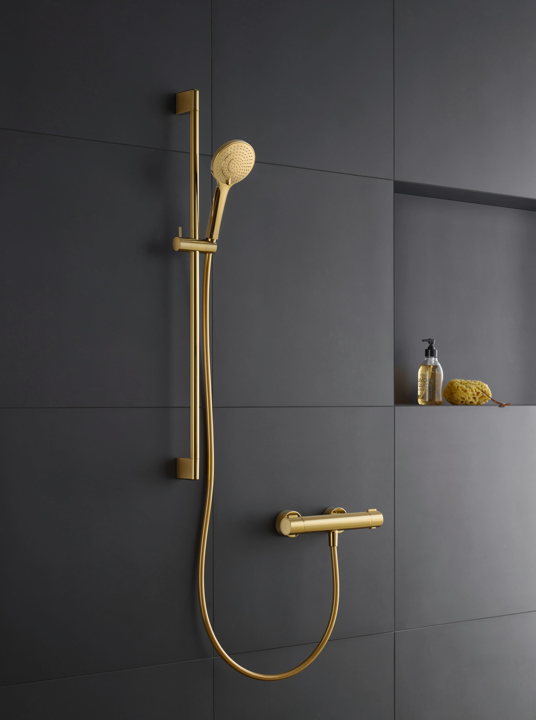 Duravit håndbruser i poleret guld, 3 stråletyper