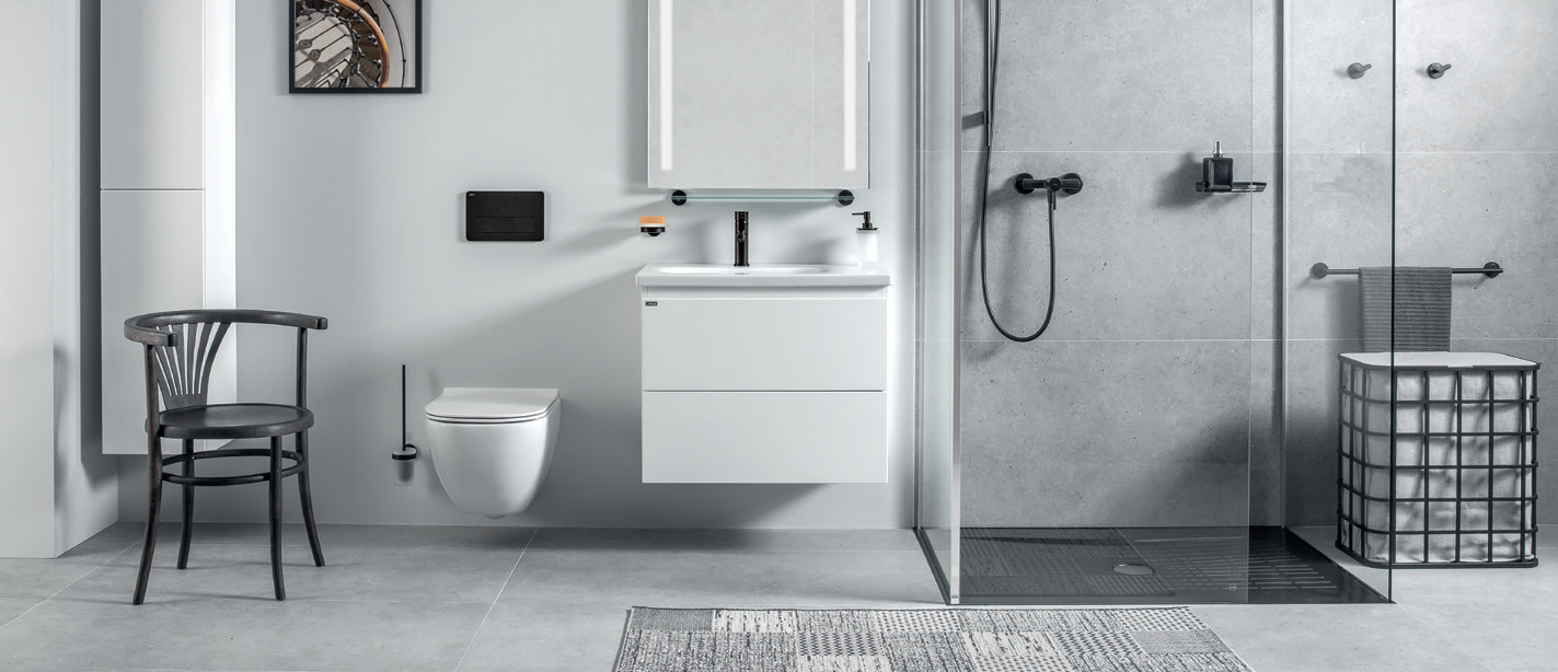 LAUFEN BASAL sampak - Rimless hængeskål med SC & QR sæde, hvid