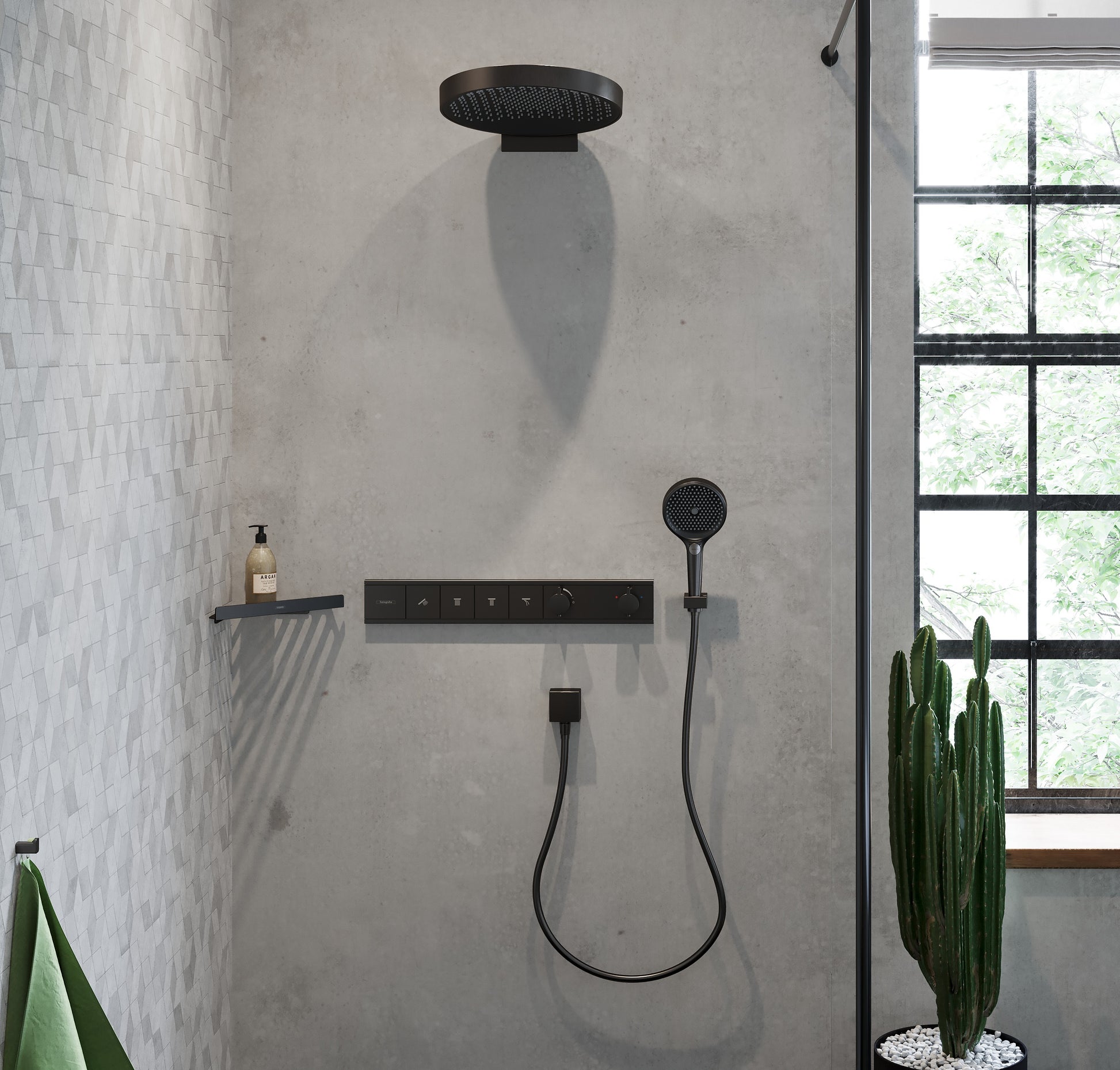 Hansgrohe AddStoris krog, børstet sort krom