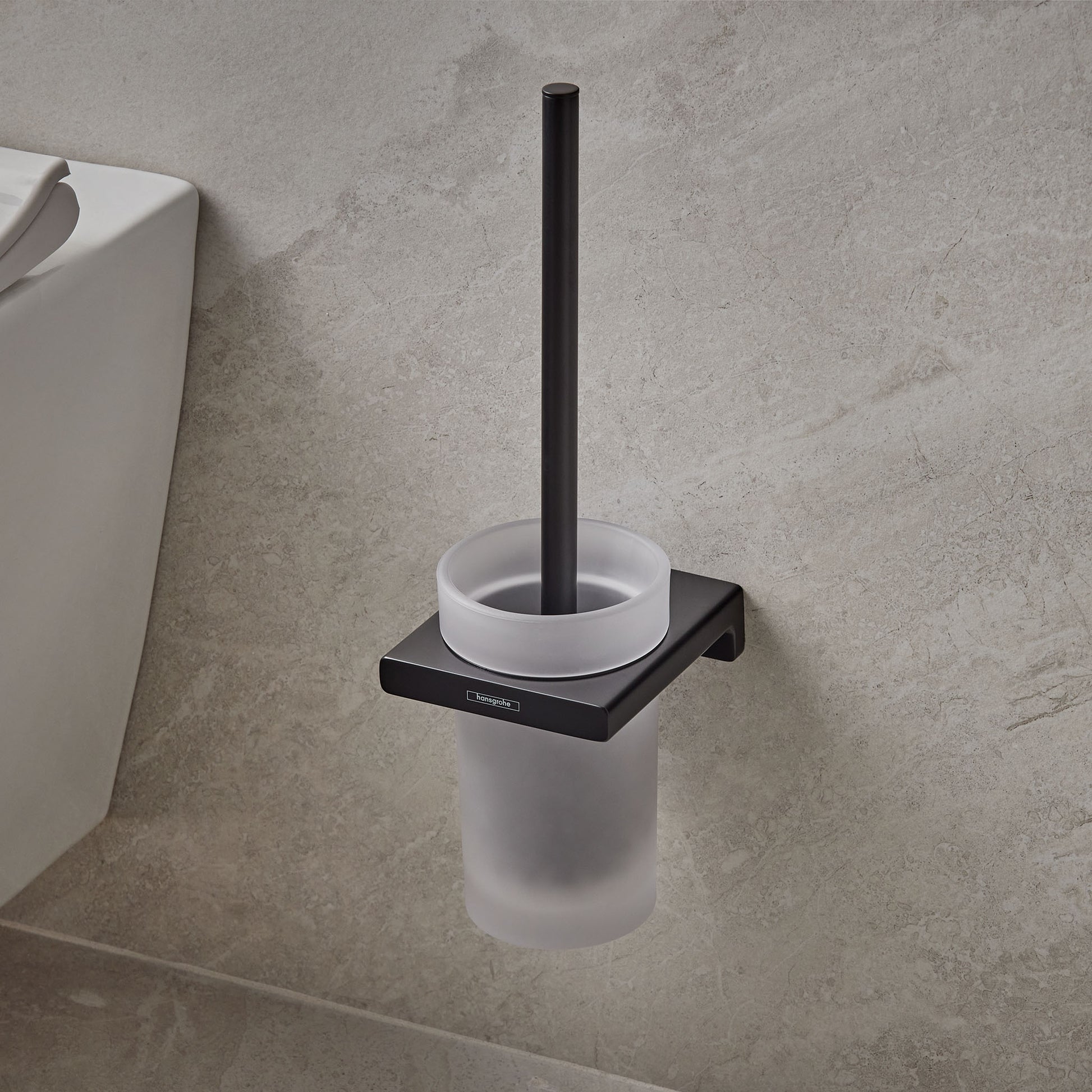 Hansgrohe toiletbørsteholder/skål, mat sort