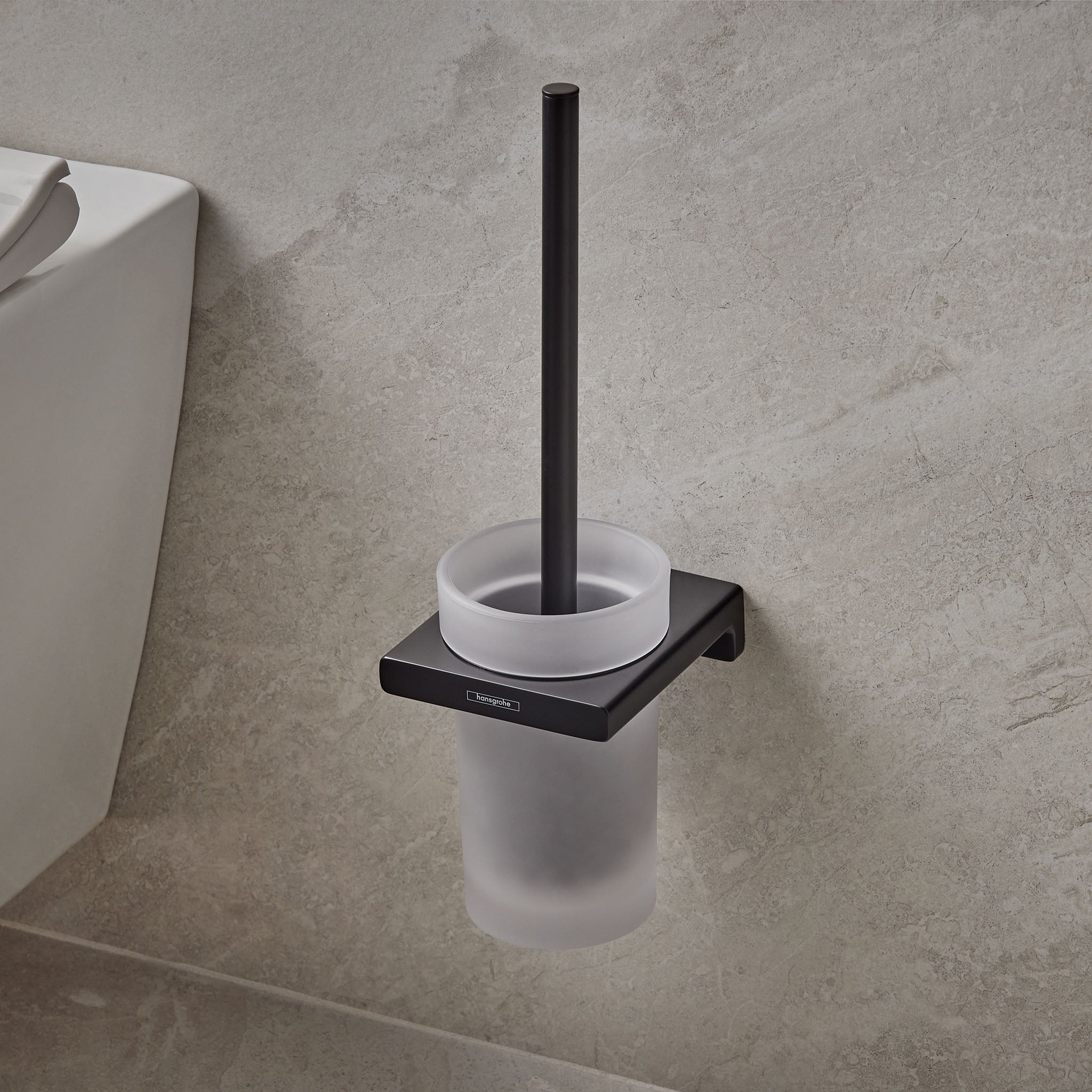 Hansgrohe toiletbørsteholder/skål, mat sort