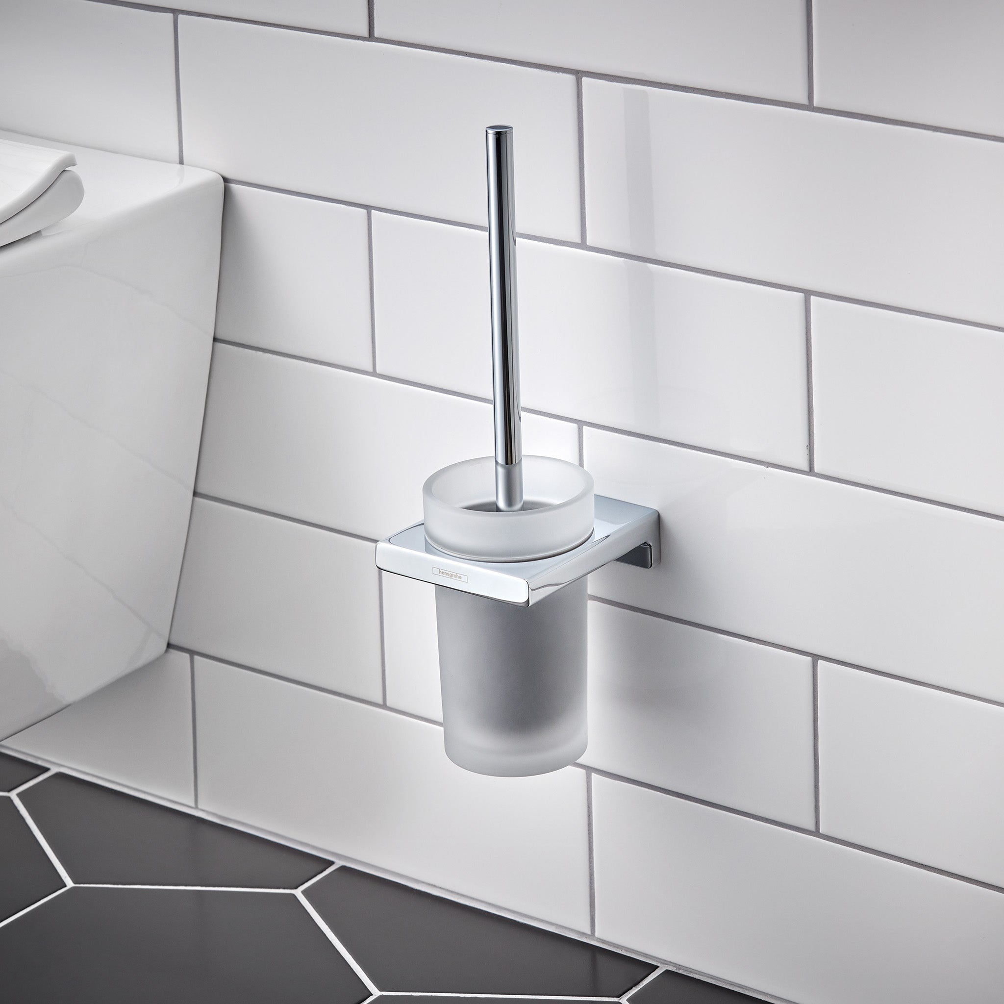 Hansgrohe toiletbørsteholder/skål, krom