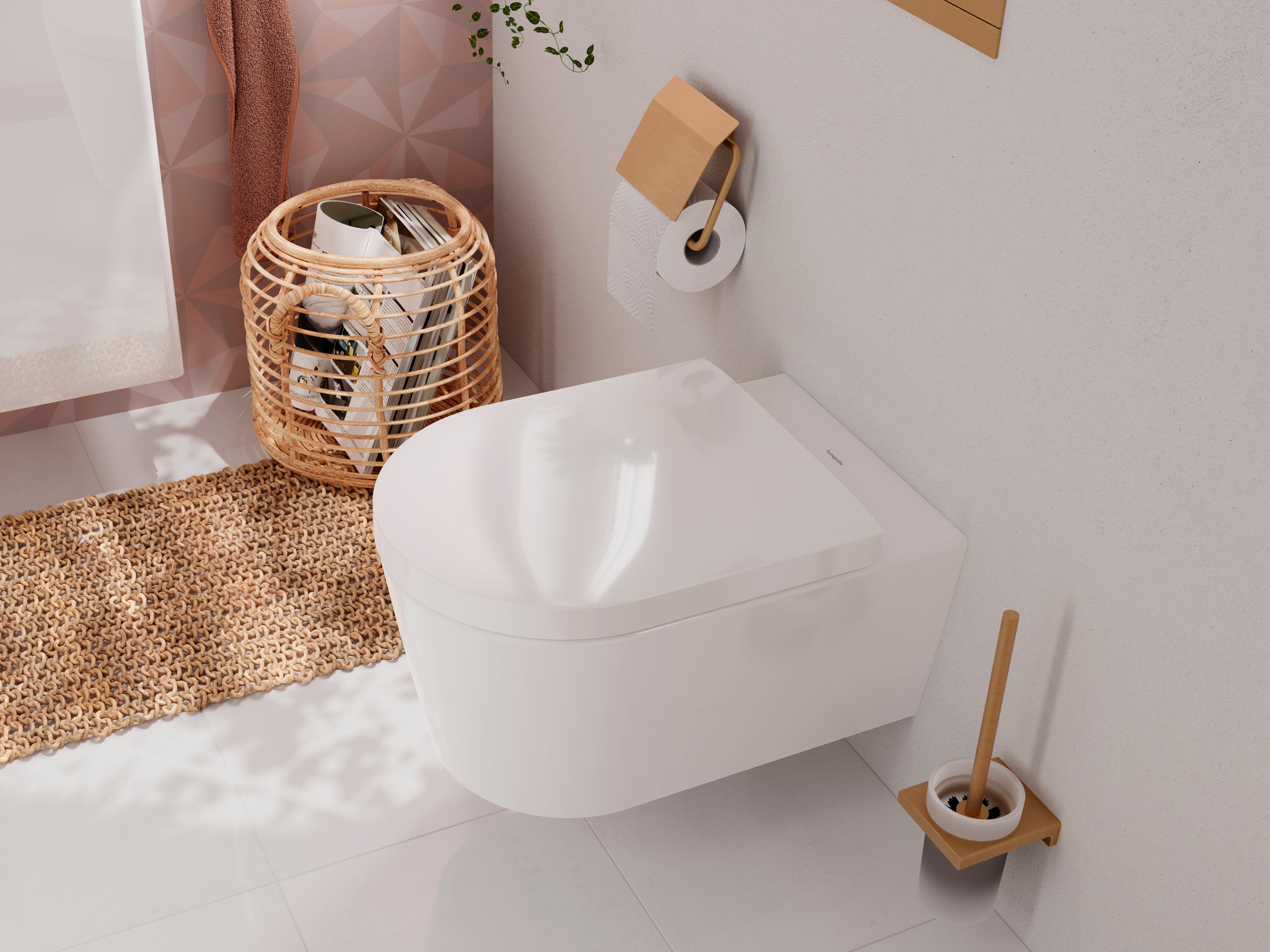 HANSGROHE toiletbørste holder/skål