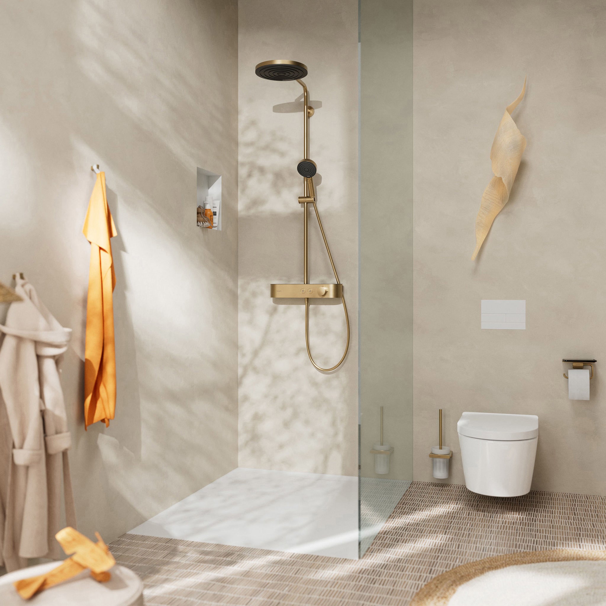 Hansgrohe Pulsify S brusesystem ø260mm, børstet bronze
