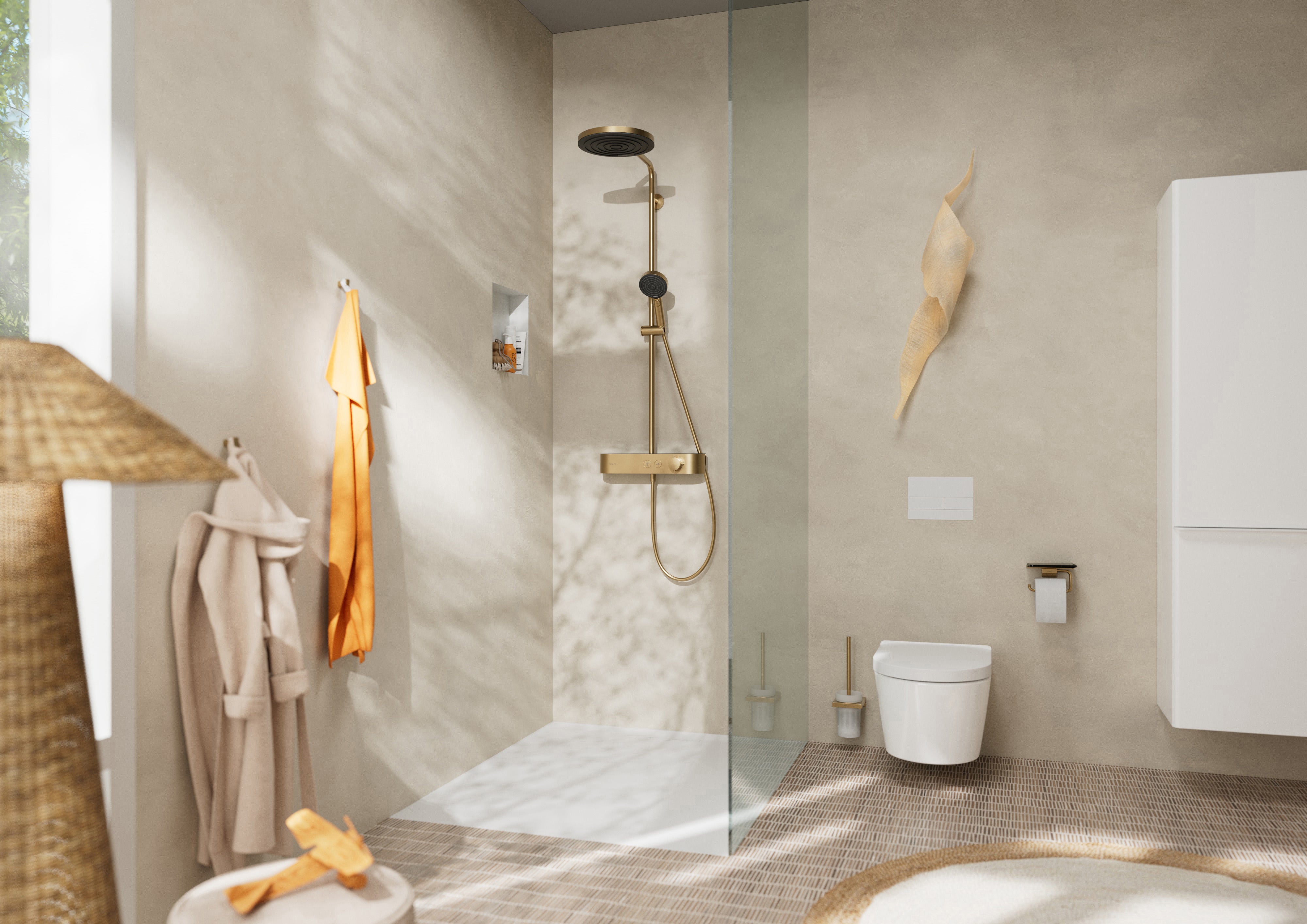 Hansgrohe Pulsify S brusesystem ø260mm, børstet bronze