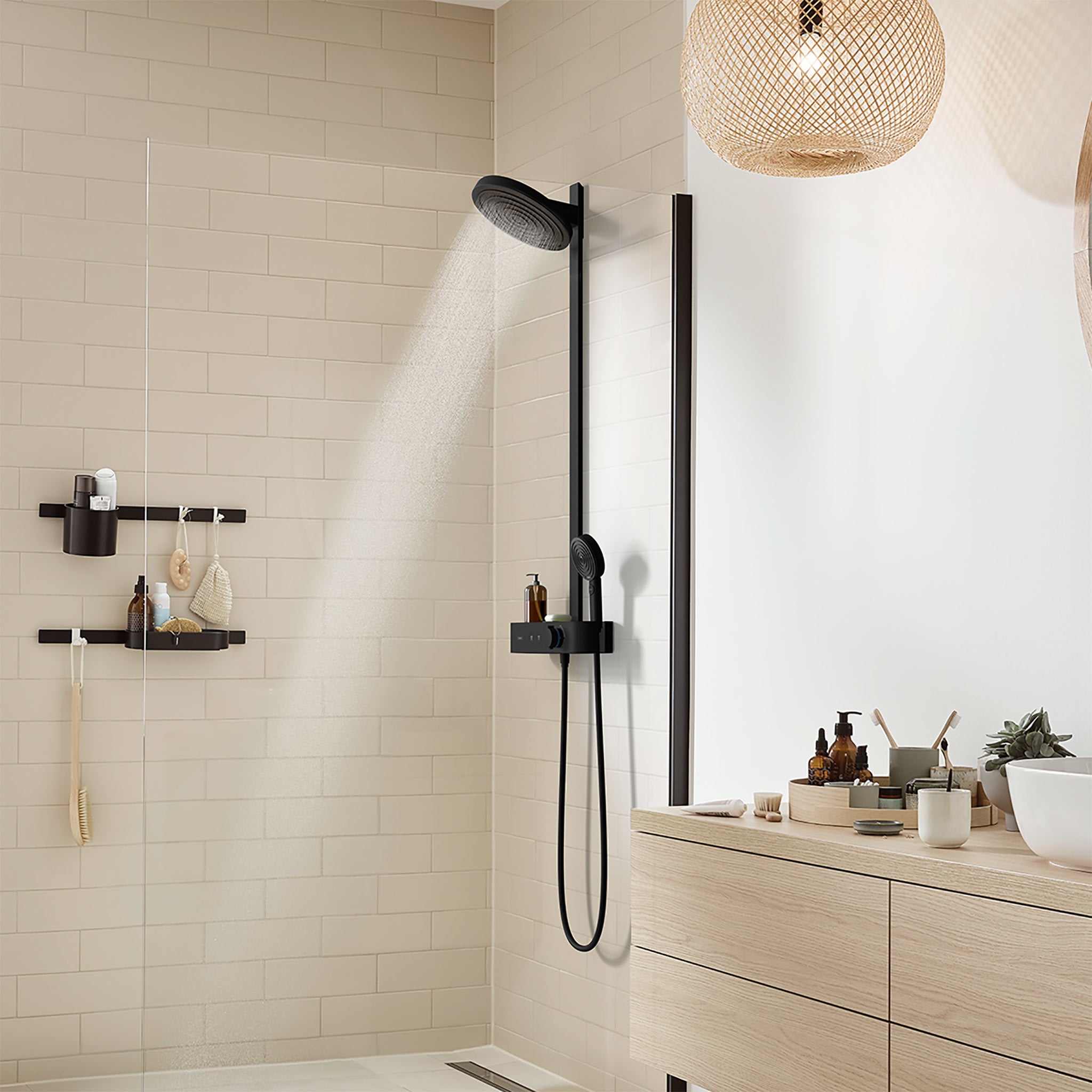 Hansgrohe Pulsify S 2jet brusesystem ø260mm, mat sort