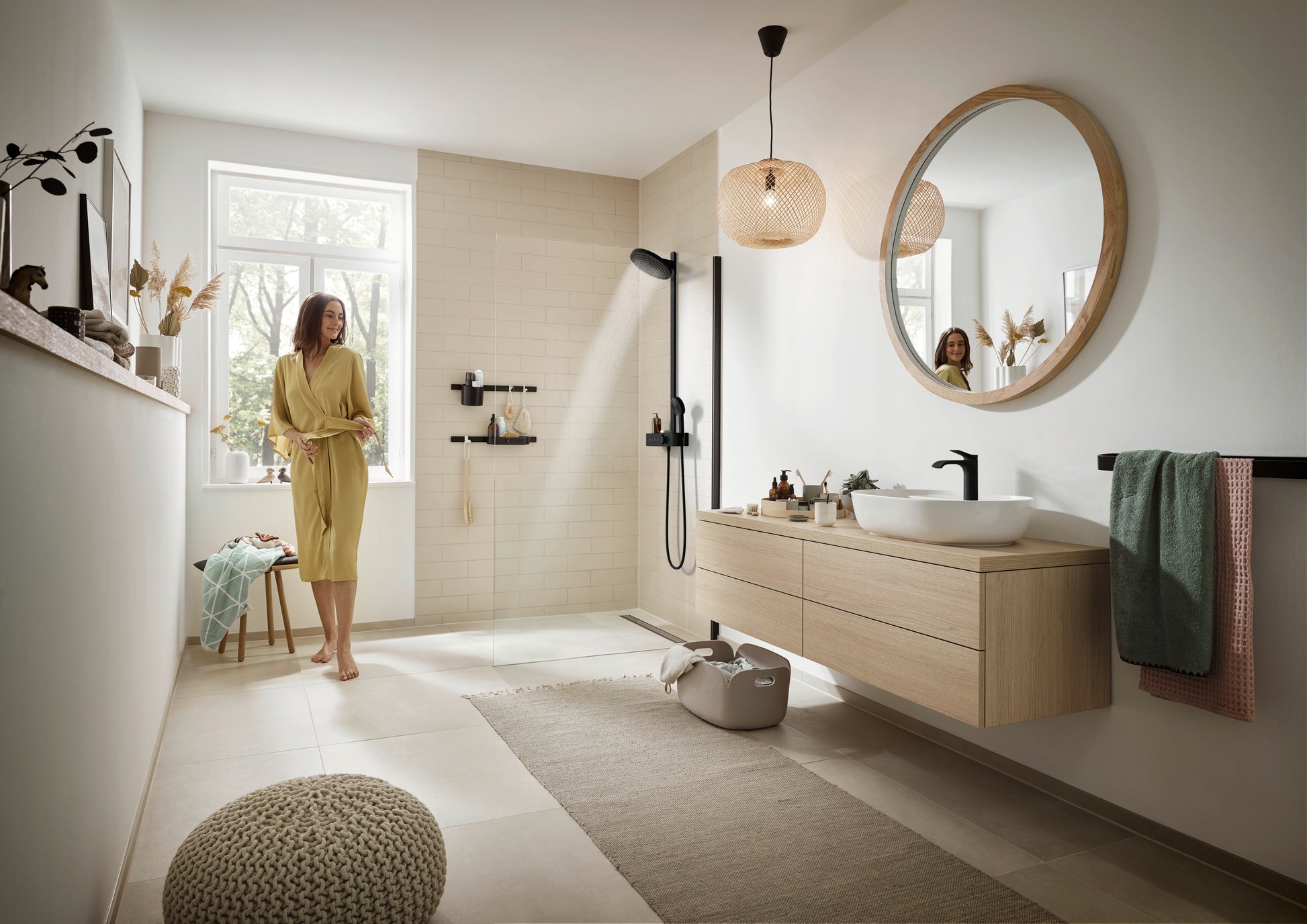 Hansgrohe Pulsify S 2jet brusesystem ø260mm, mat sort