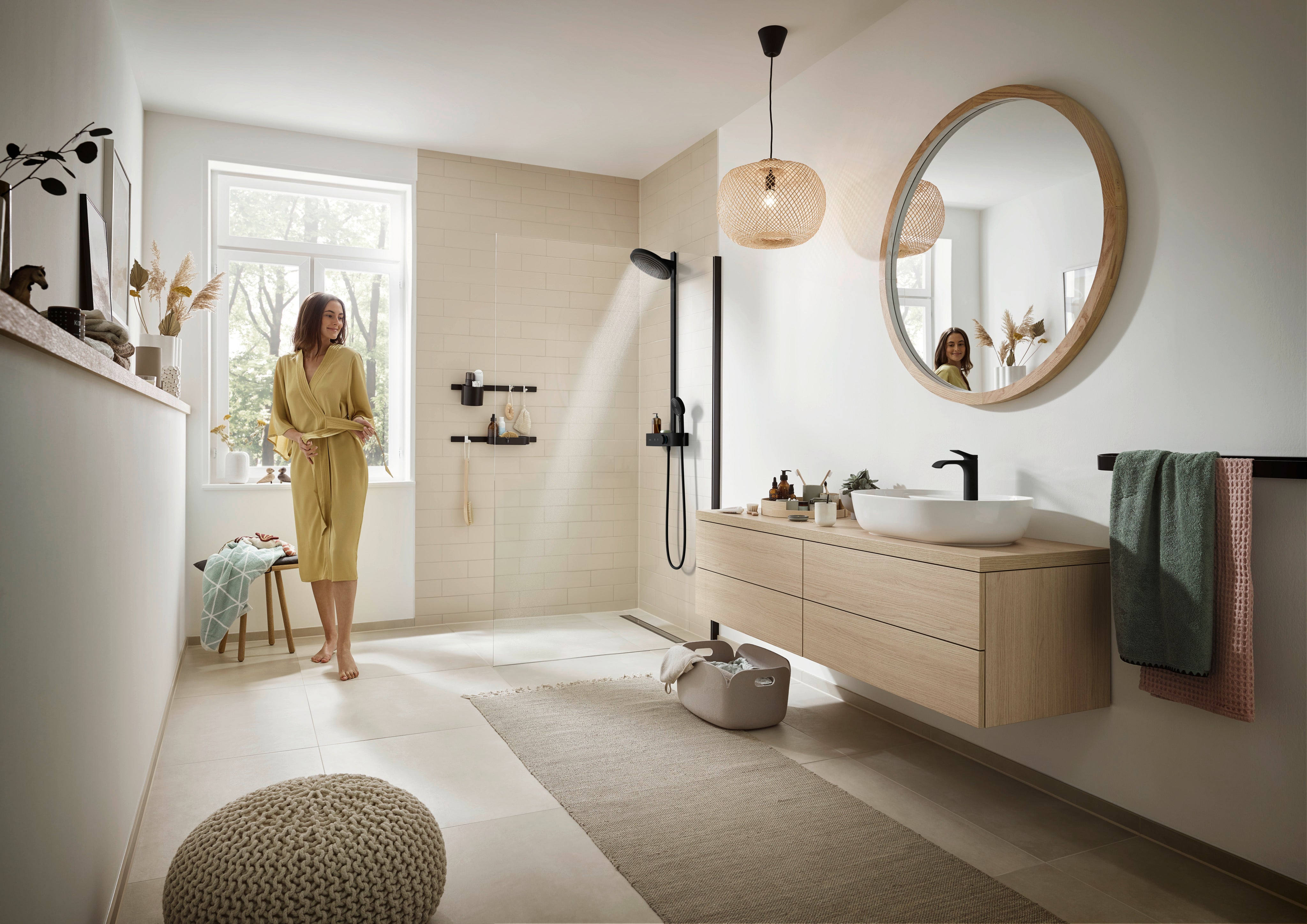 Hansgrohe Pulsify S 2jet brusesystem ø260mm, mat sort