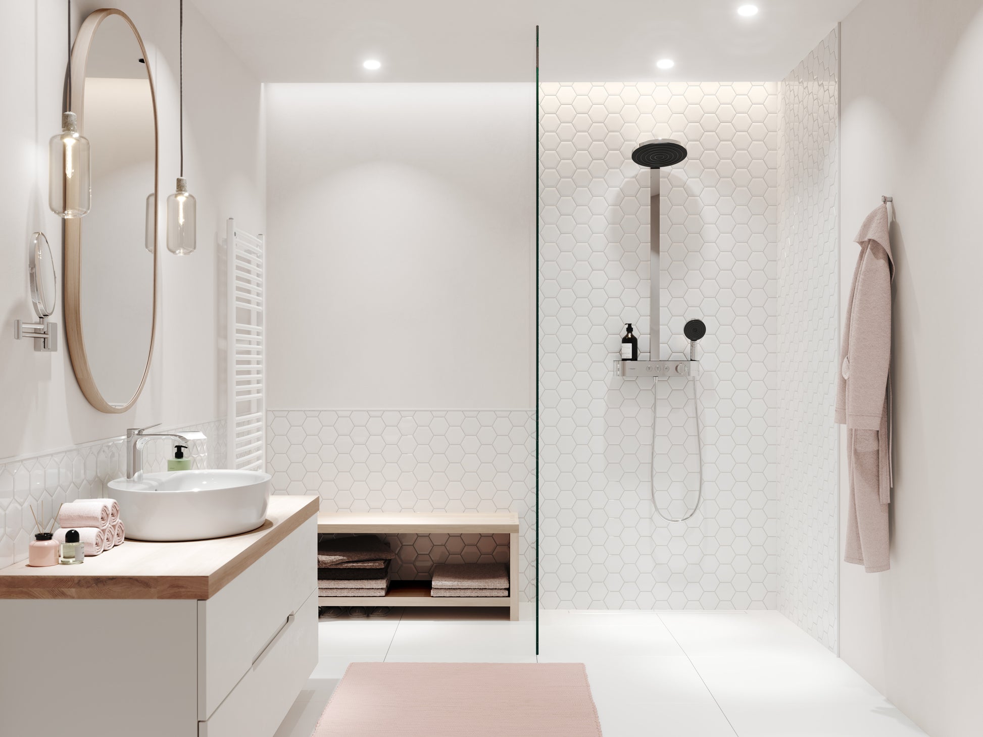 Hansgrohe Pulsify S 2jet brusesystem med EcoSmart ø260mm, krom