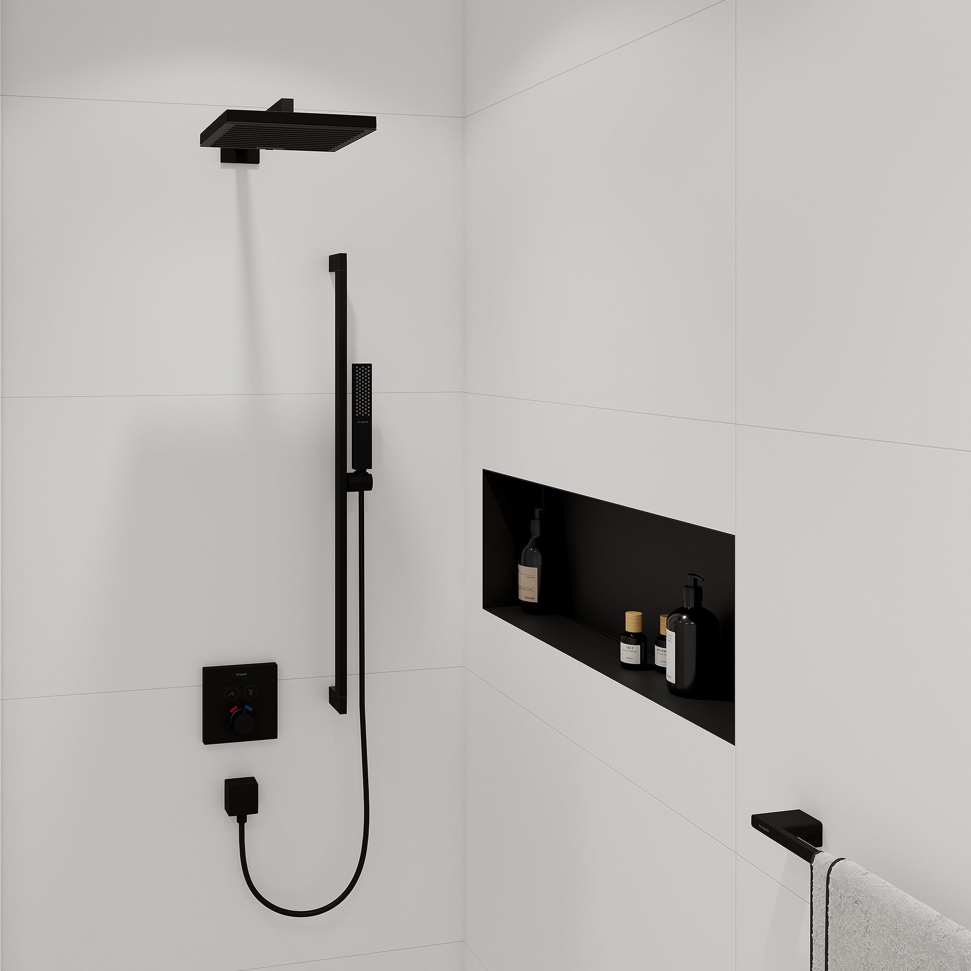 Hansgrohe Pulsify E hovedbruser 260mm, 1jet, mat sort