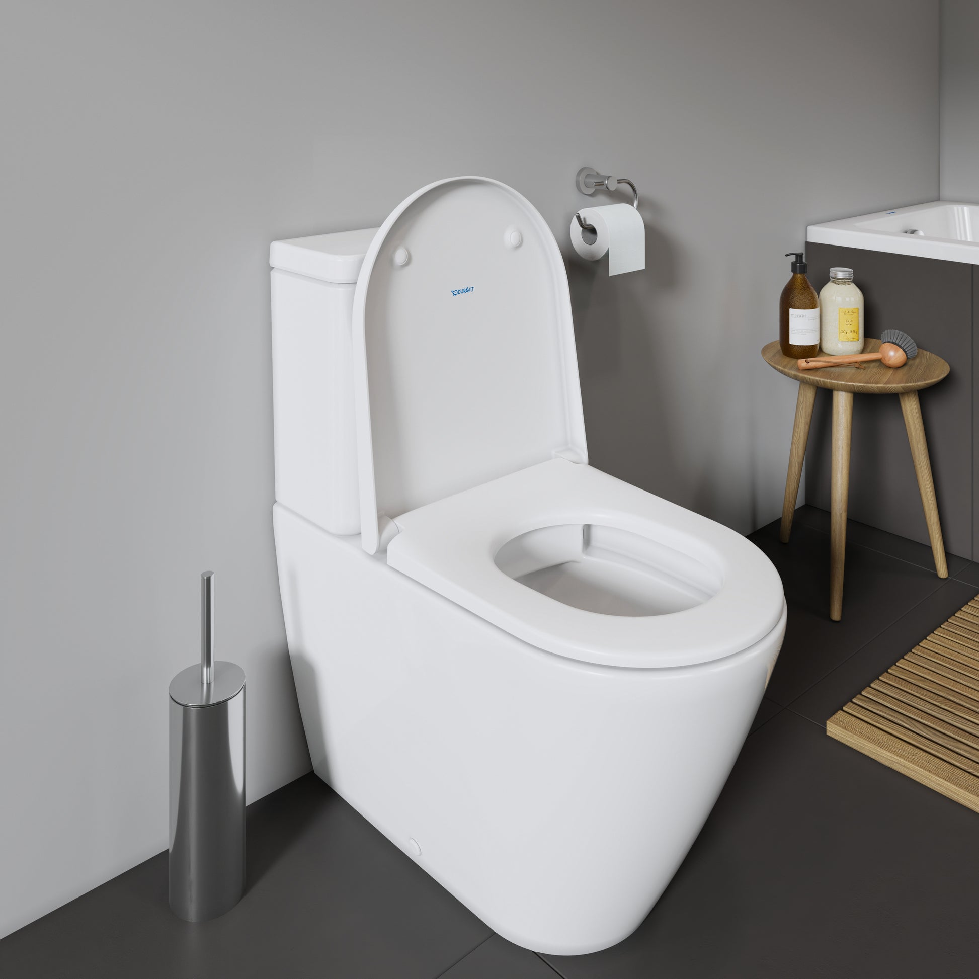 Duravit D-Neo gulvstående toilet, 650 mm, Rimless, HygineGlaze