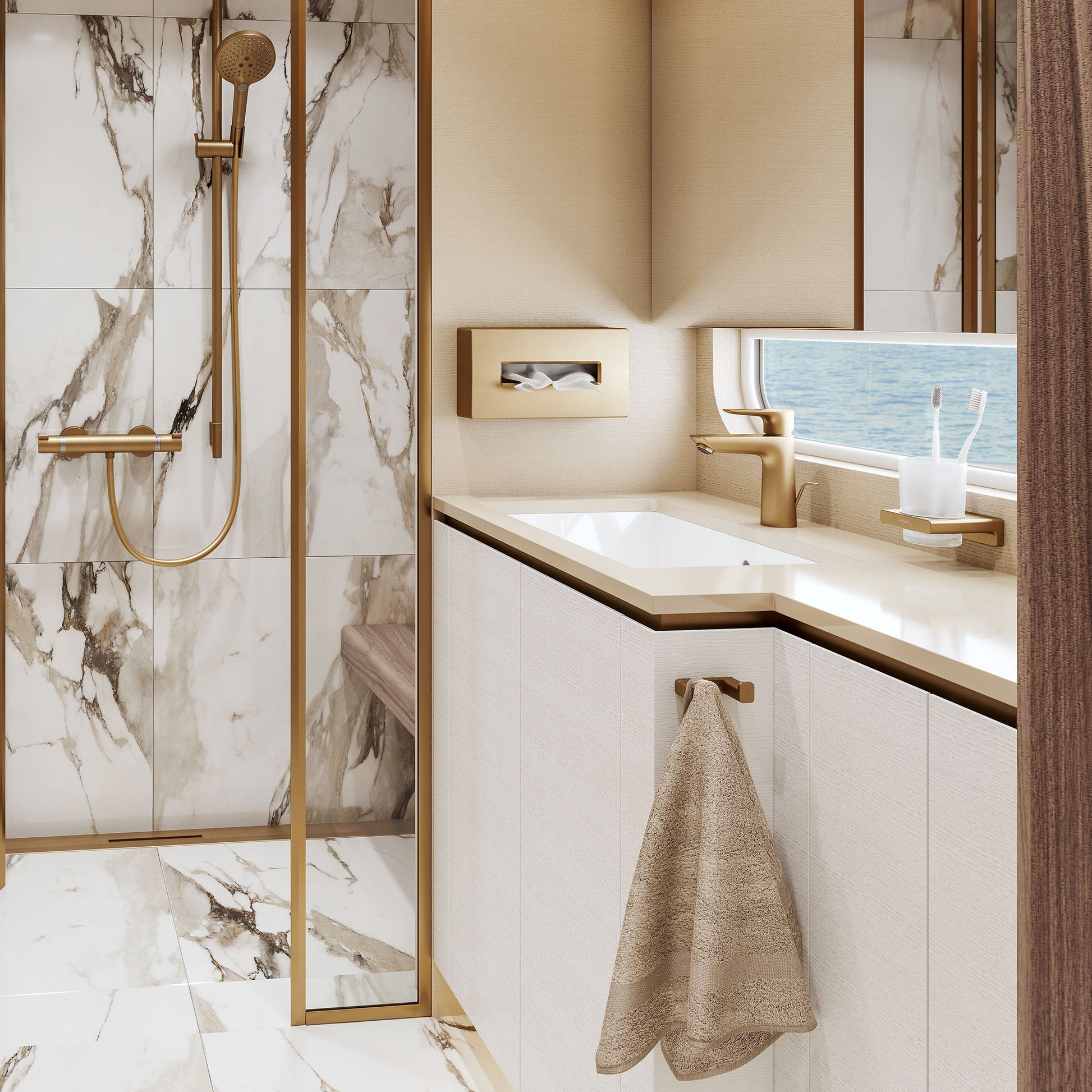 hansgrohe Unica S Puro bruserstang med bruserslange, BB