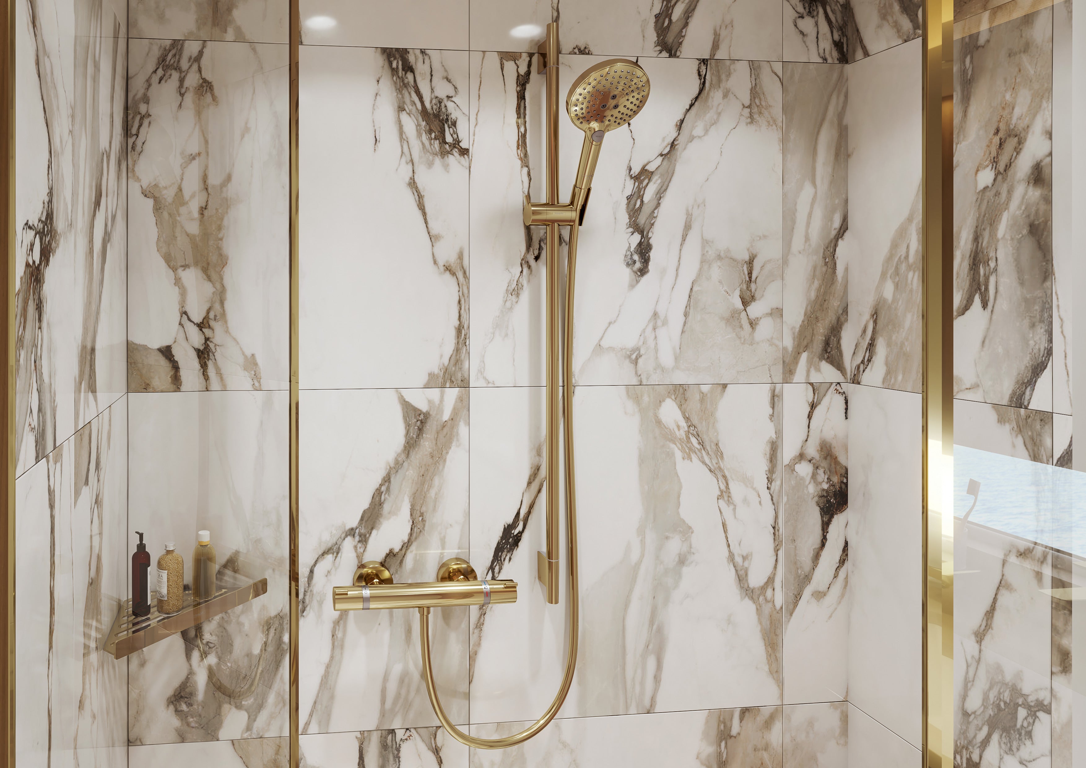 Hansgrohe AddStoris dobbeltkrog, poleret guld-optik
