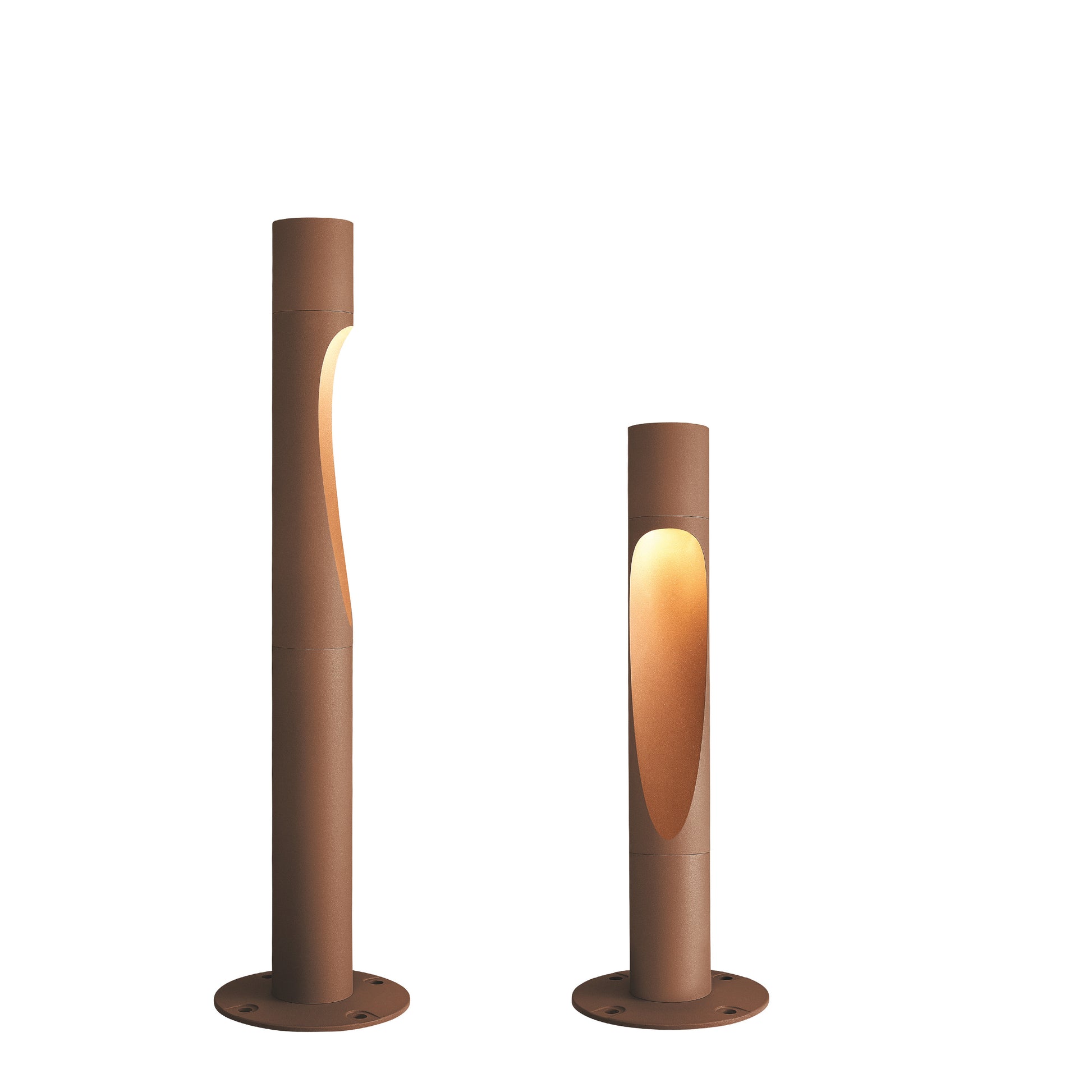 Flindt Garden Bollard Corten Colour Long Anchor Wo/Adaptor LED 3000K 6.5W Iii 215 Lm