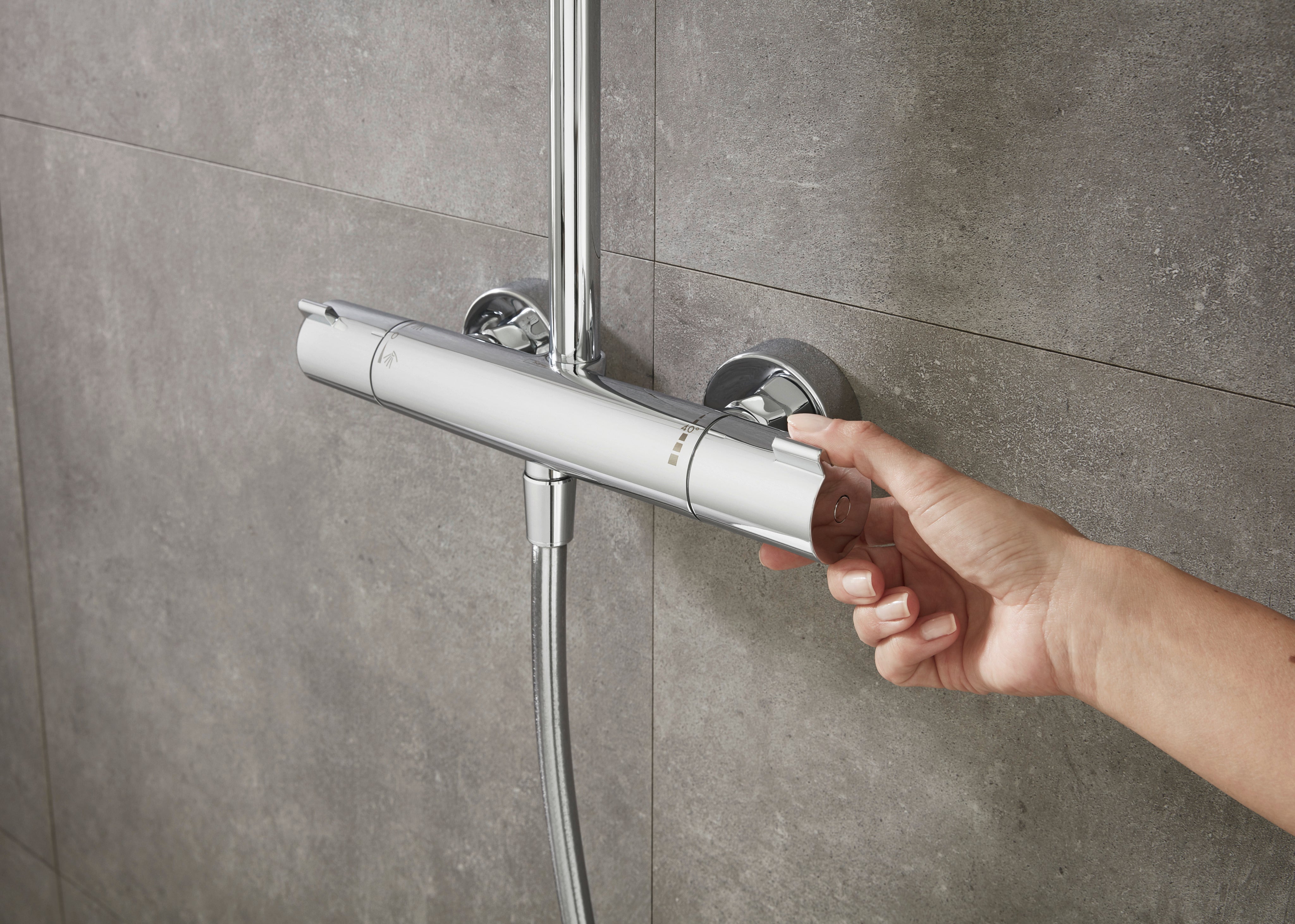 Hansgrohe Crometta E 240 Showerpipe brusesystem 2jet EcoSmart, krom