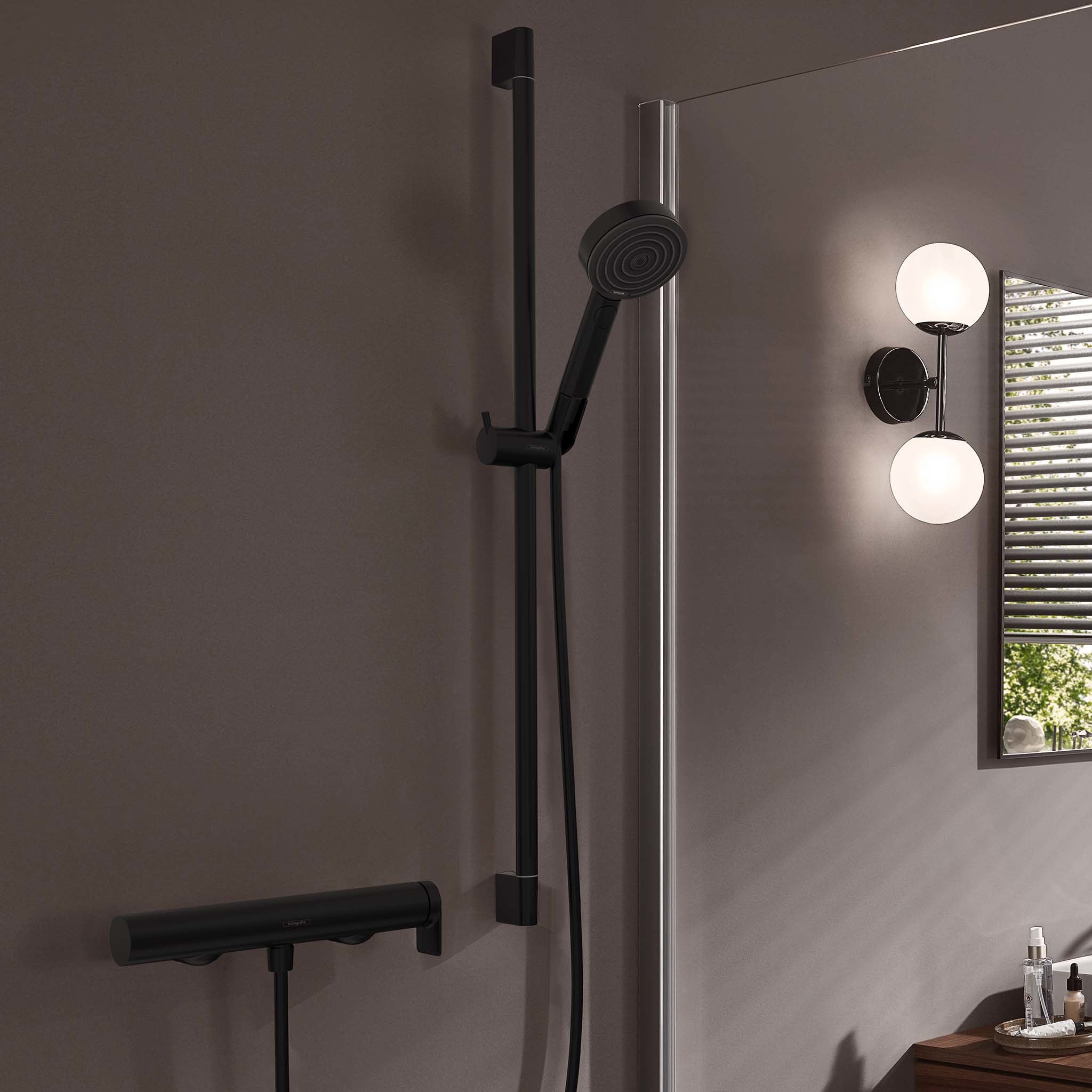 Hansgrohe Vivenis brusearmatur, mat sort