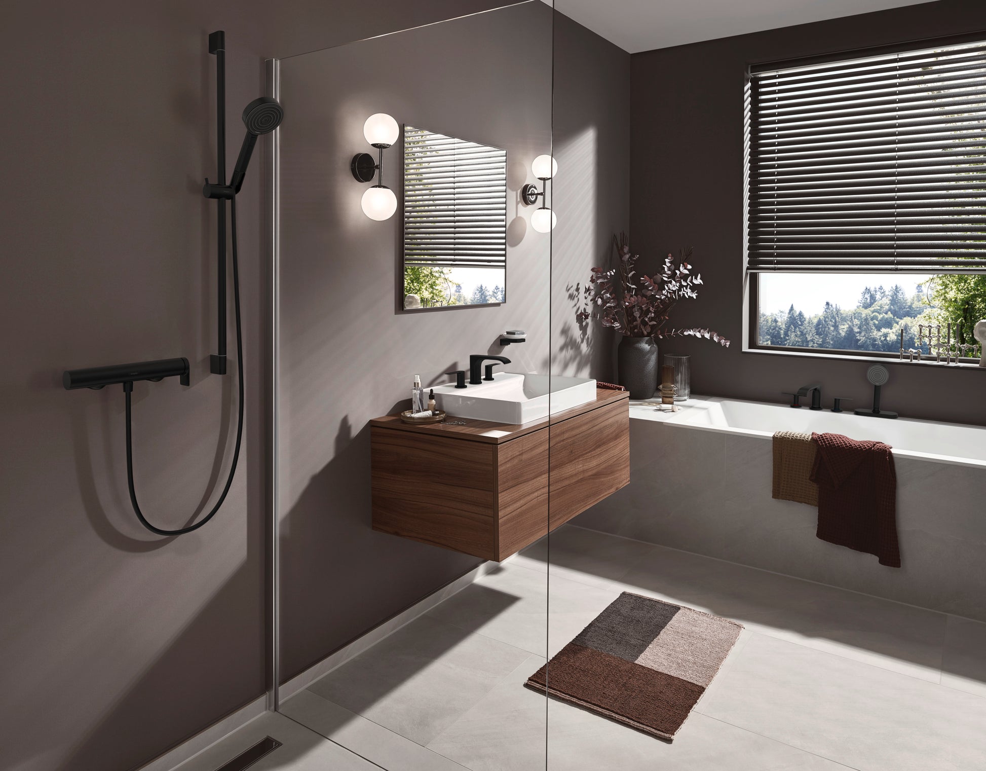 Hansgrohe Vivenis brusearmatur, mat sort