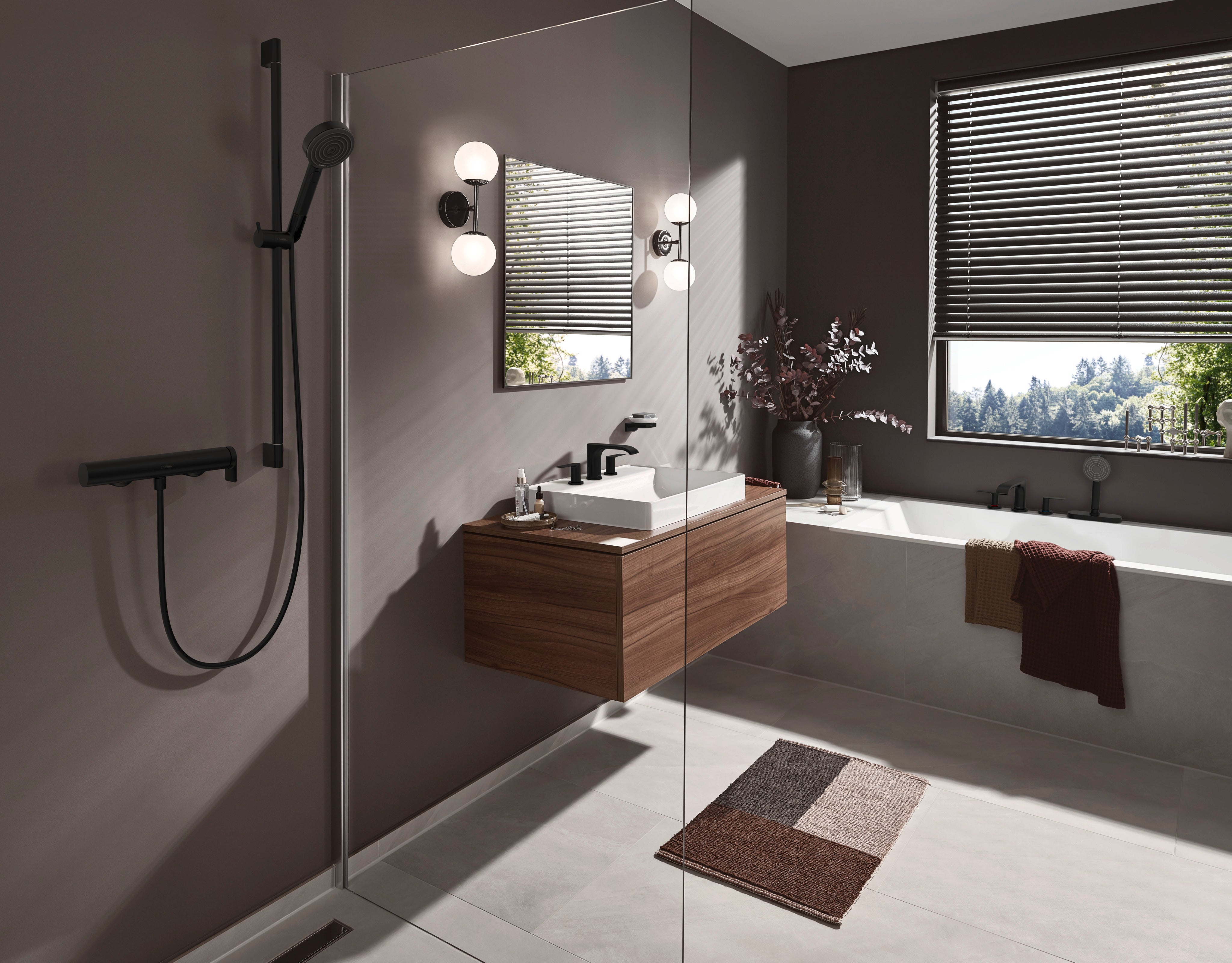 Hansgrohe Vivenis brusearmatur, mat sort