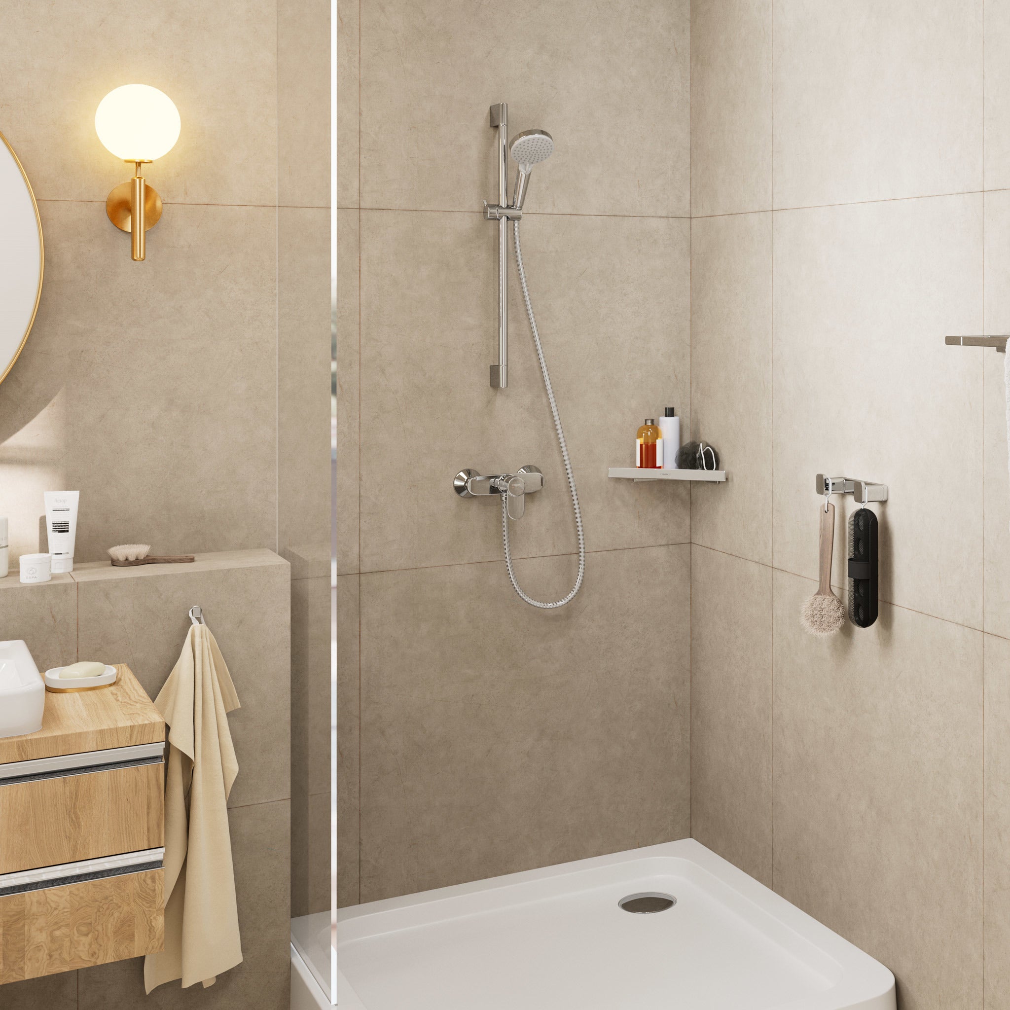 Hansgrohe Vernis Blend Vario brusesæt 65cm, krom