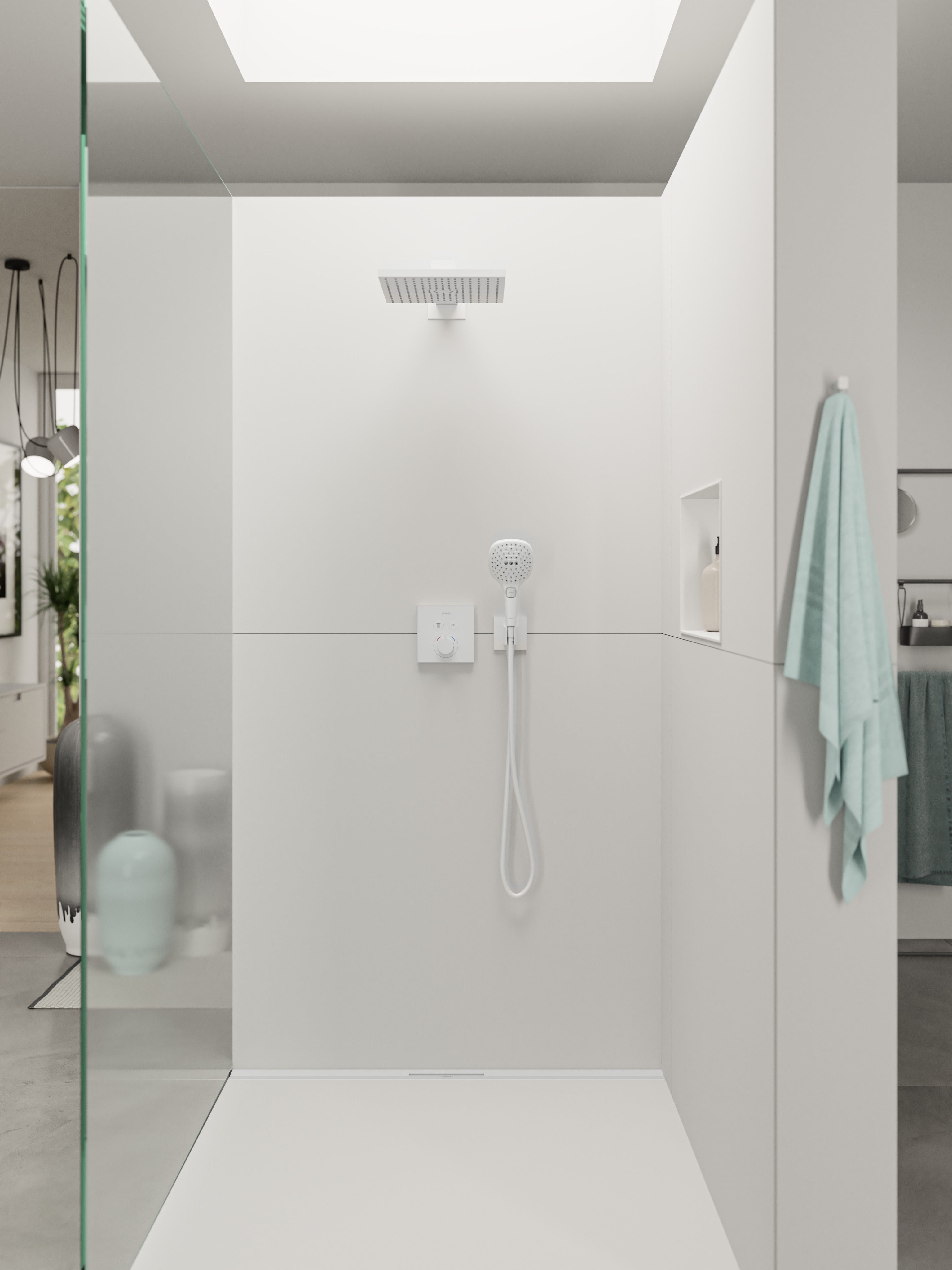 Hansgrohe Raindance Select E 120 3jet håndbruser, mat hvid
