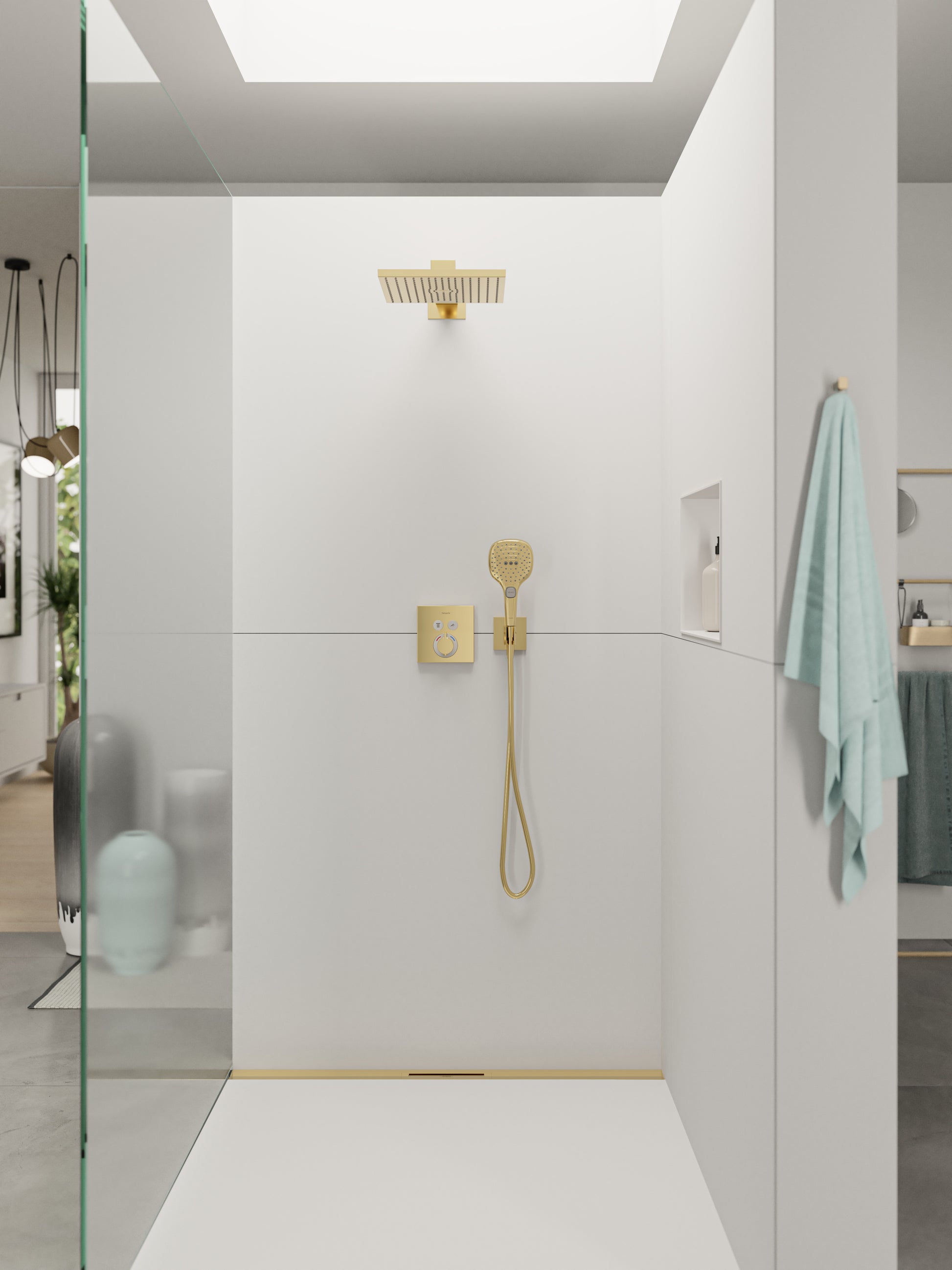 Hansgrohe Raindance Select E 120 3jet håndbruser, poleret guld-optik
