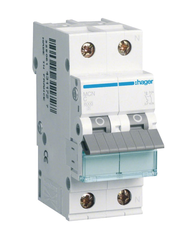 Automatsikring 1-pol+N 6KA C-16A 2 modul