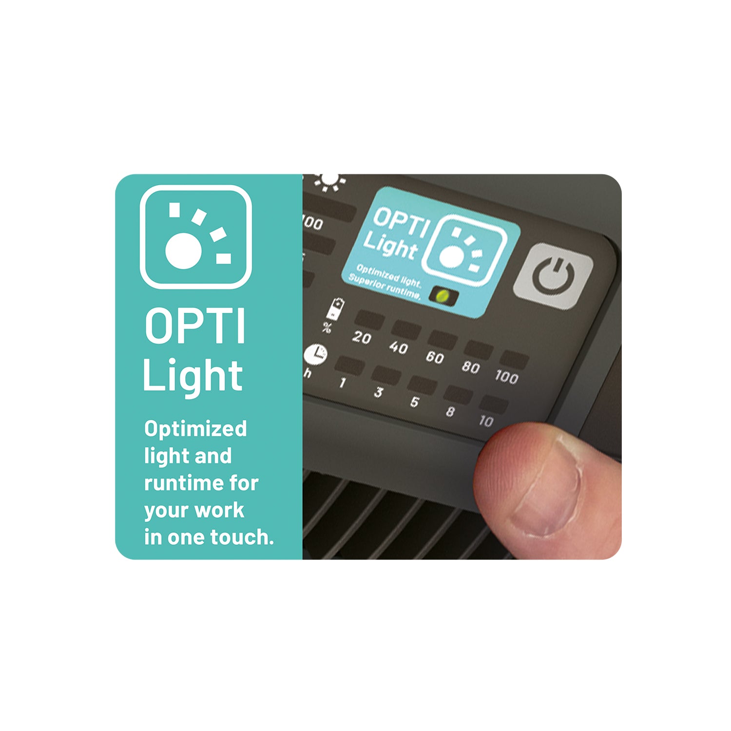 Genopladelig LED-arbejdslampe NOVA R FOR LIFE, 2000 lumen