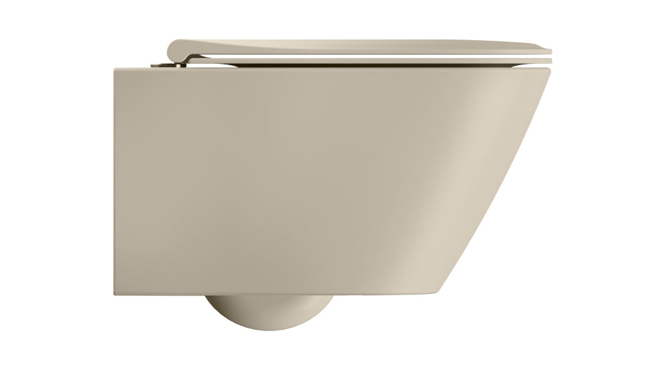 GSI Modo+ mat creta vægtoilet 54x37cm uden skyllekant