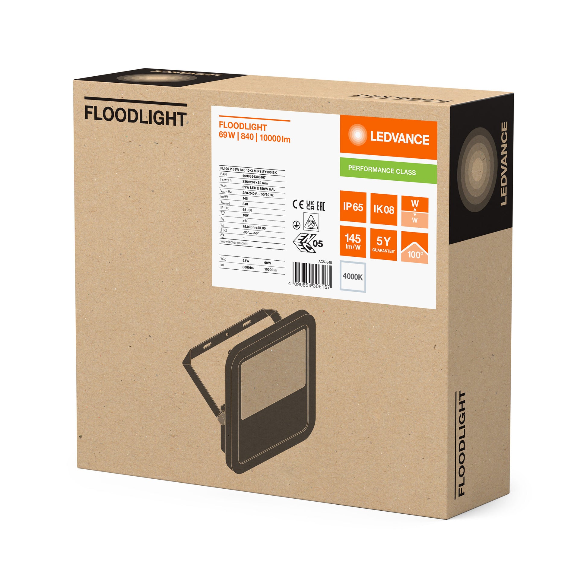 FLOOD PFM 69W/840 SORT