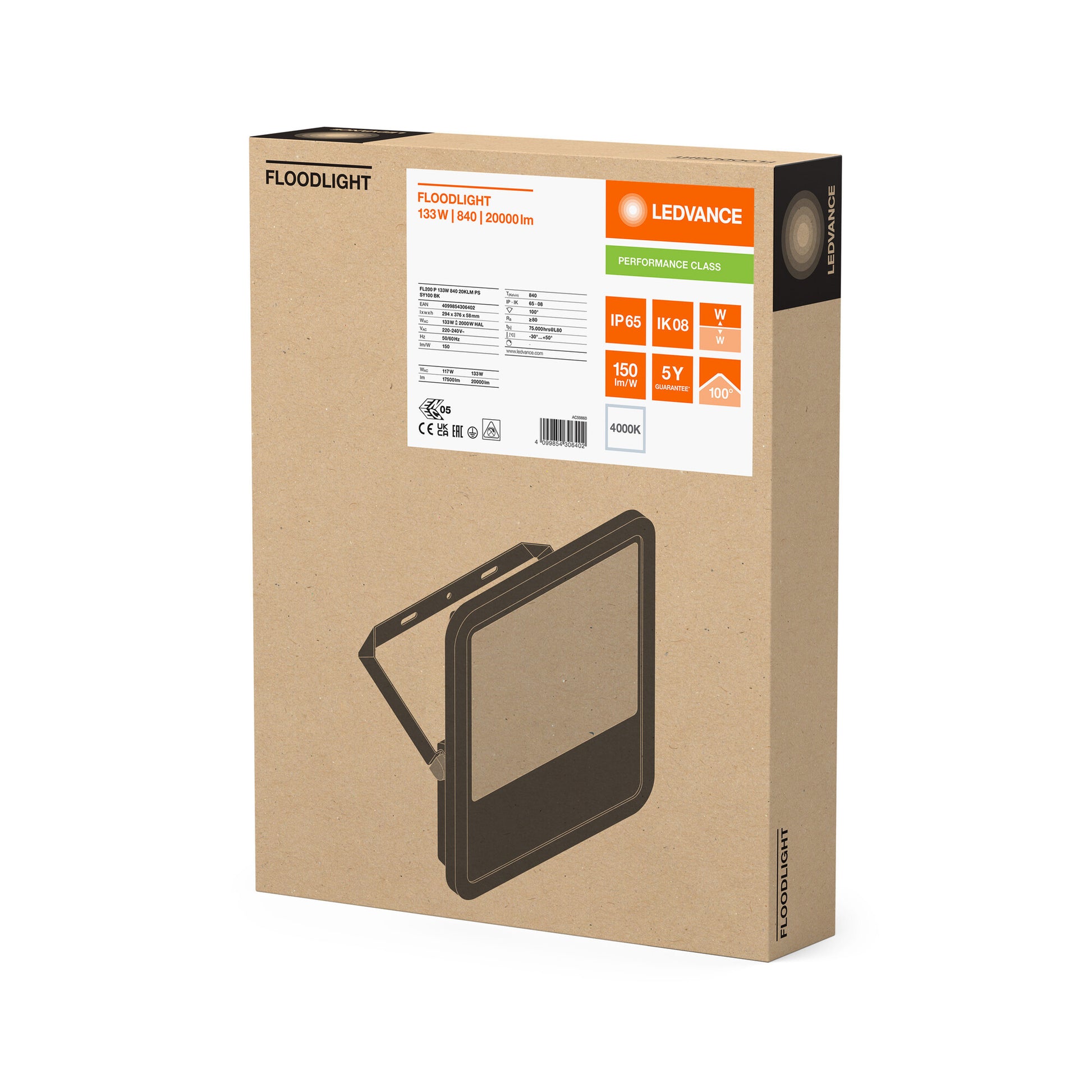 FLOOD PFM 133W/840 SORT